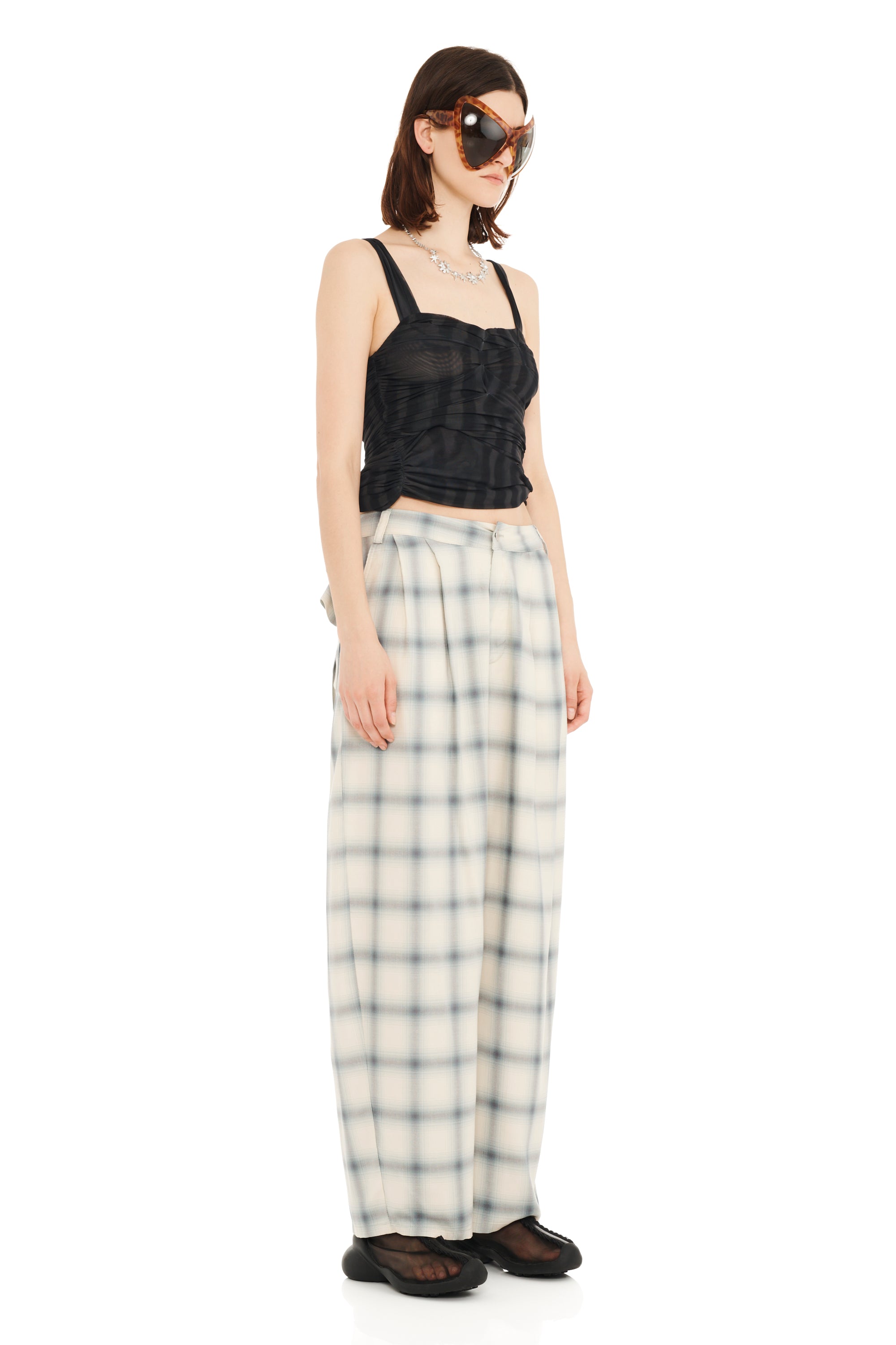 CLOUDY PLAID CATCHFLY PANT