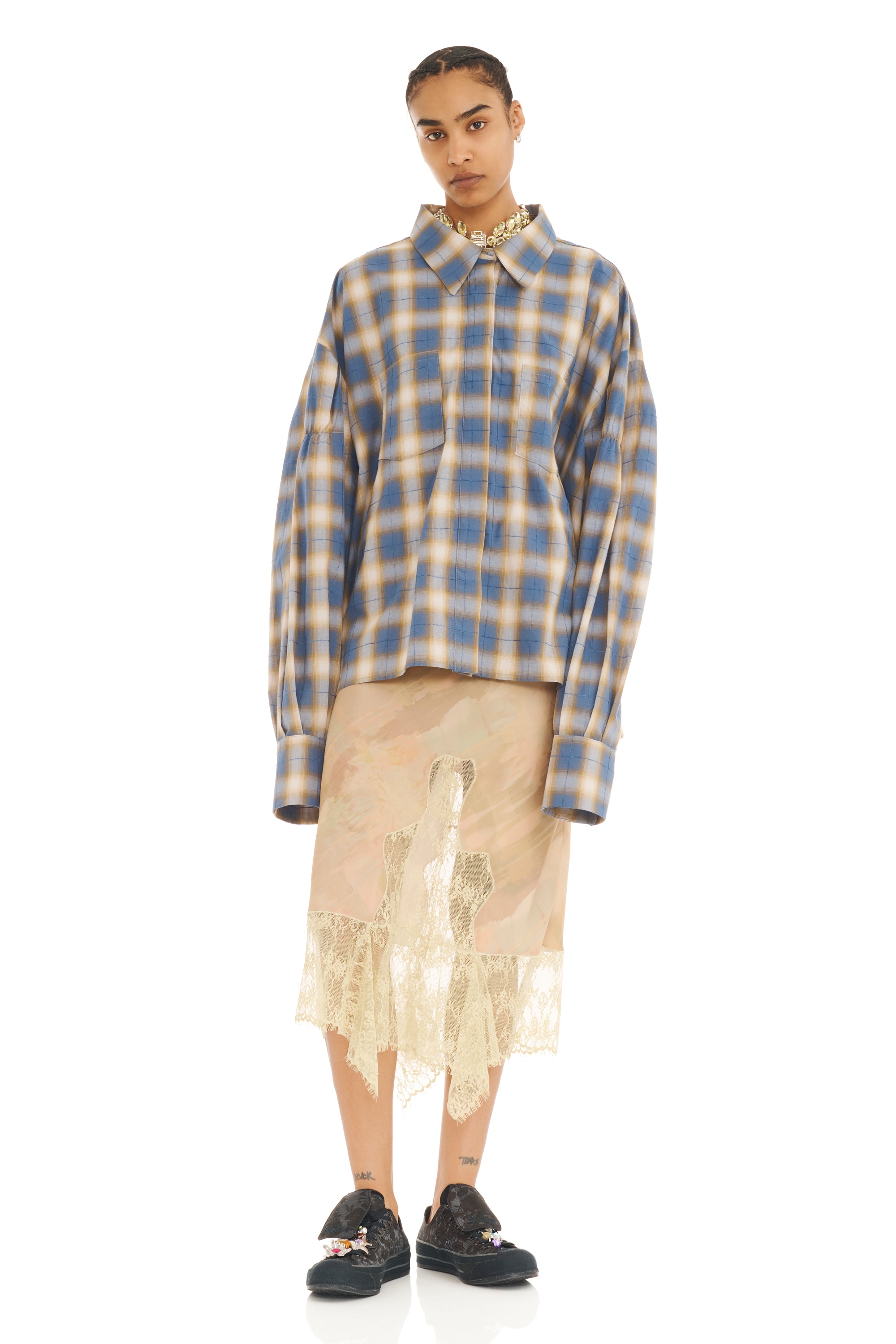COUNTRY PLAID CHASON SCRUNCH SHIRT