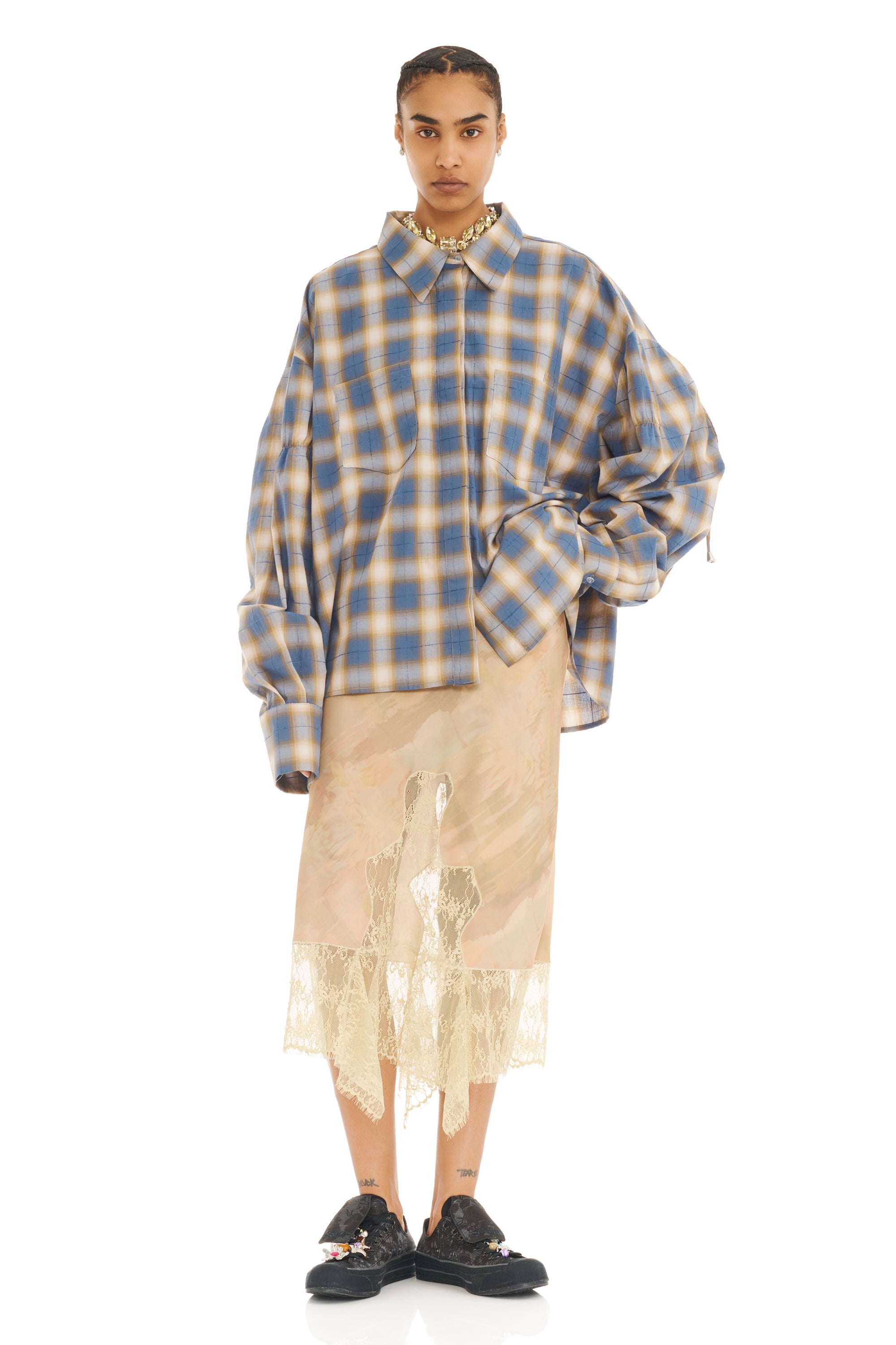 COUNTRY PLAID CHASON SCRUNCH SHIRT