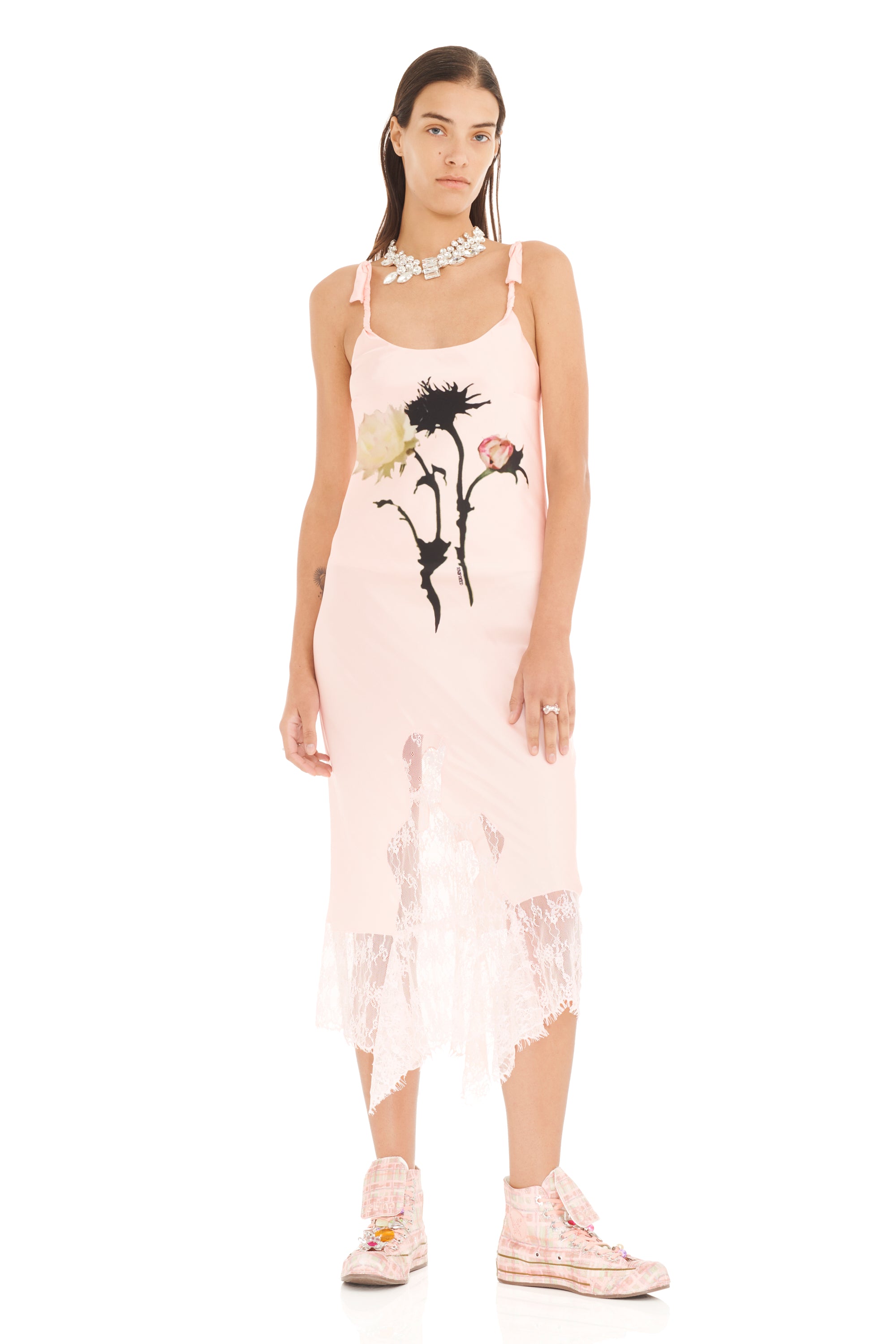 BLUSH FLOWER GOTH CYPRESS DRESS