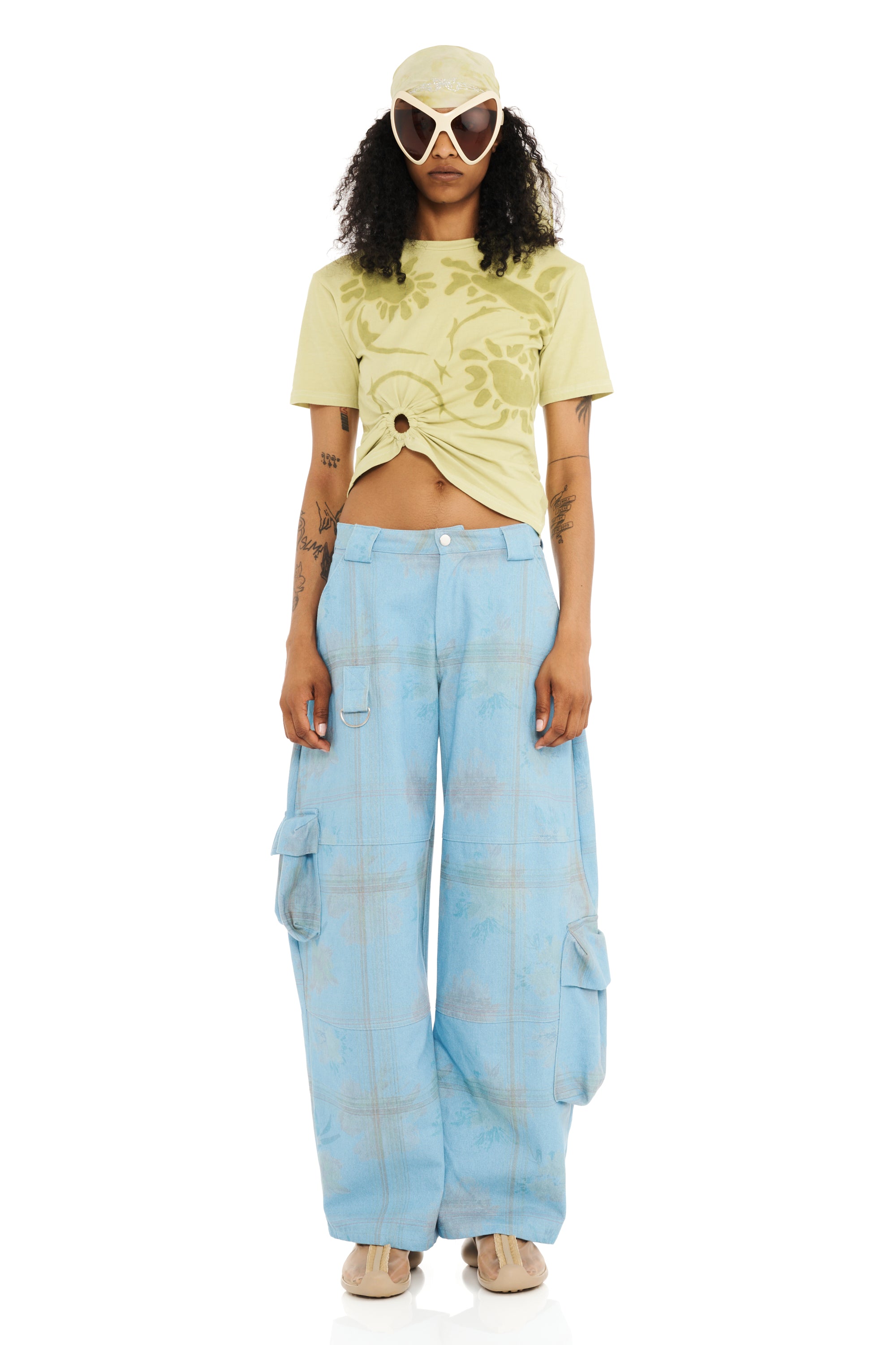DENIM PICNIC LAWN CARGO PANT