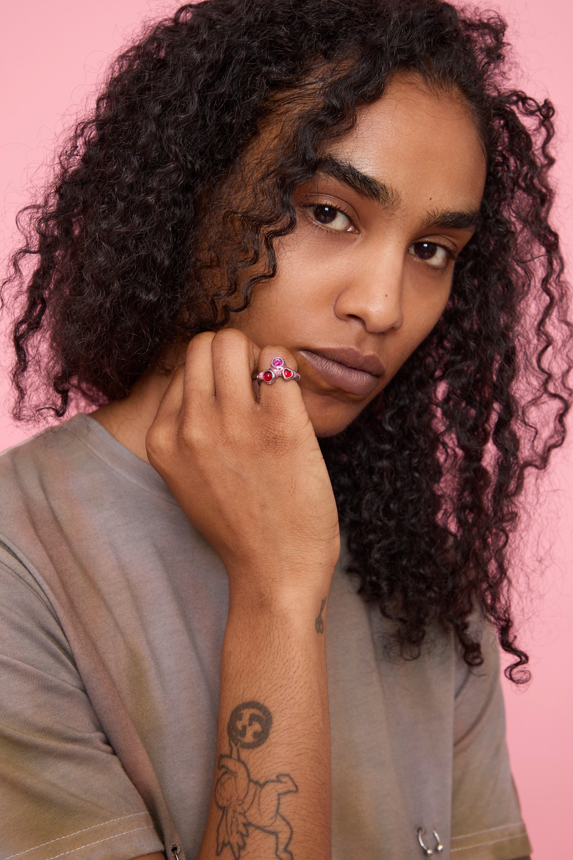 PINK FLOWERS FLORENCE RING