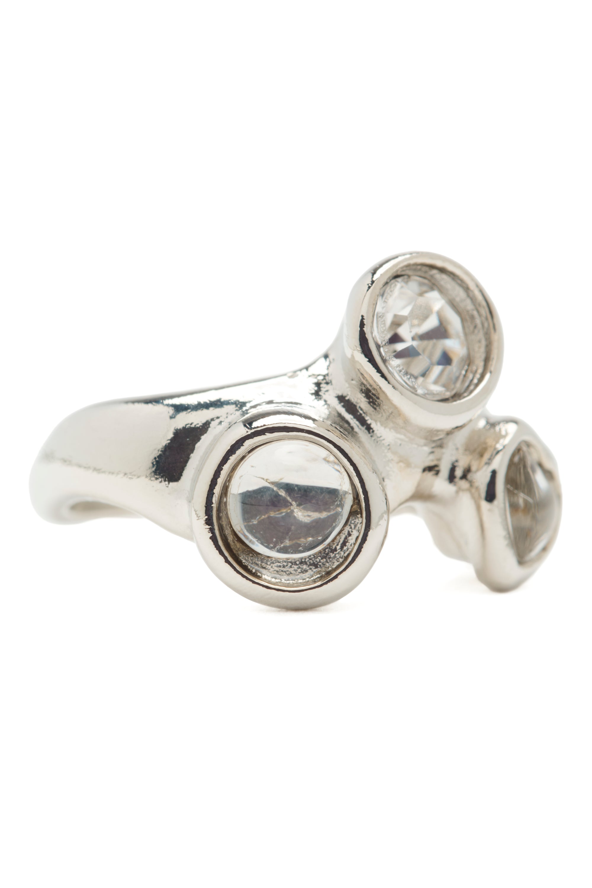 SILVER CLEAR FLORENCE TOE RING