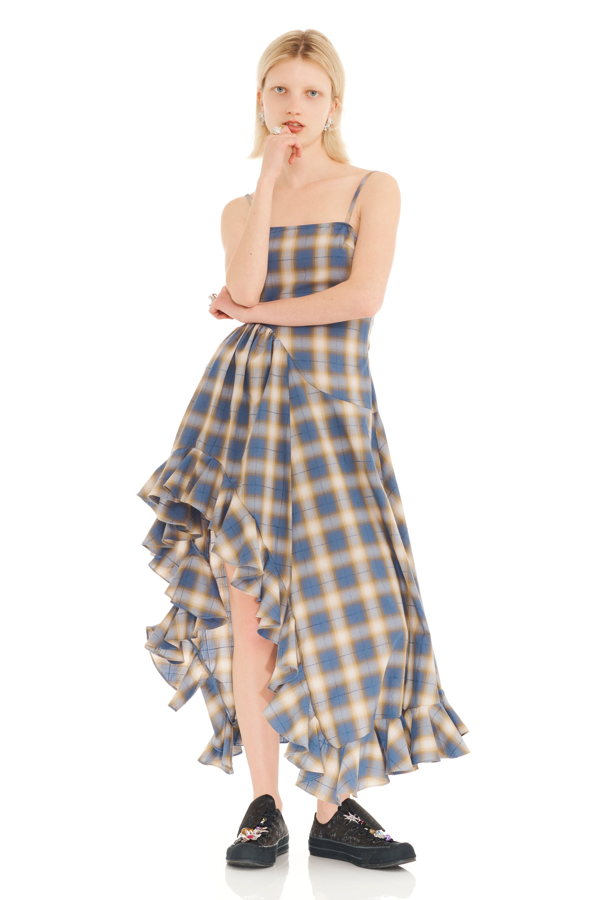 COUNTRY PLAID FLORIST DRESS