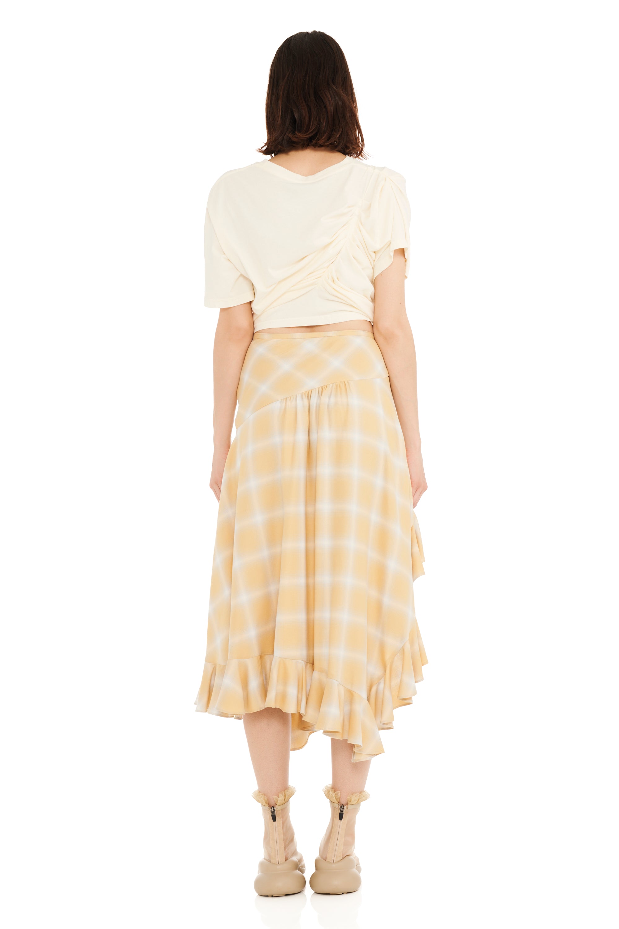 SUNNY PLAID FLORIST SKIRT