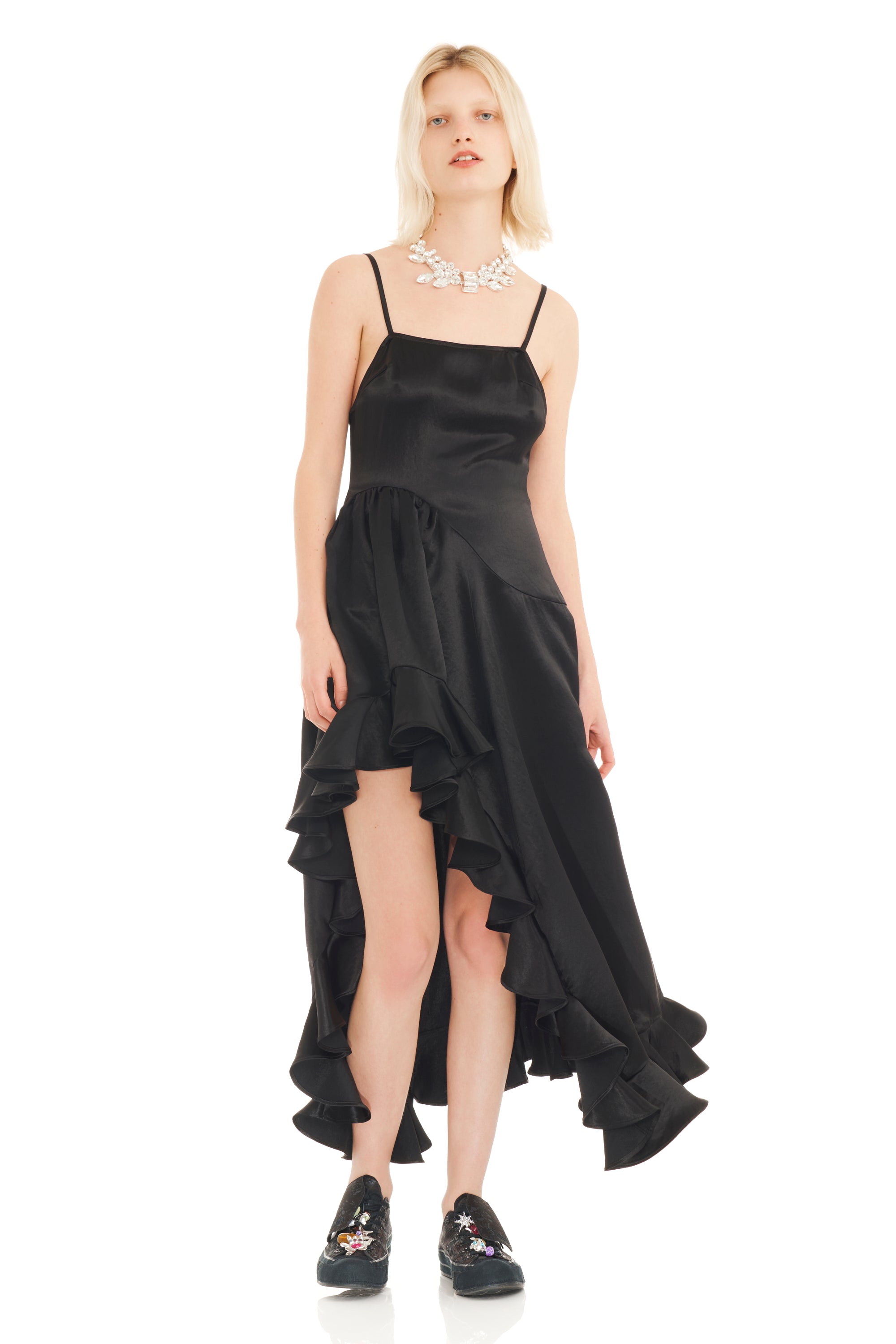 BLACK FLORIST DRESS
