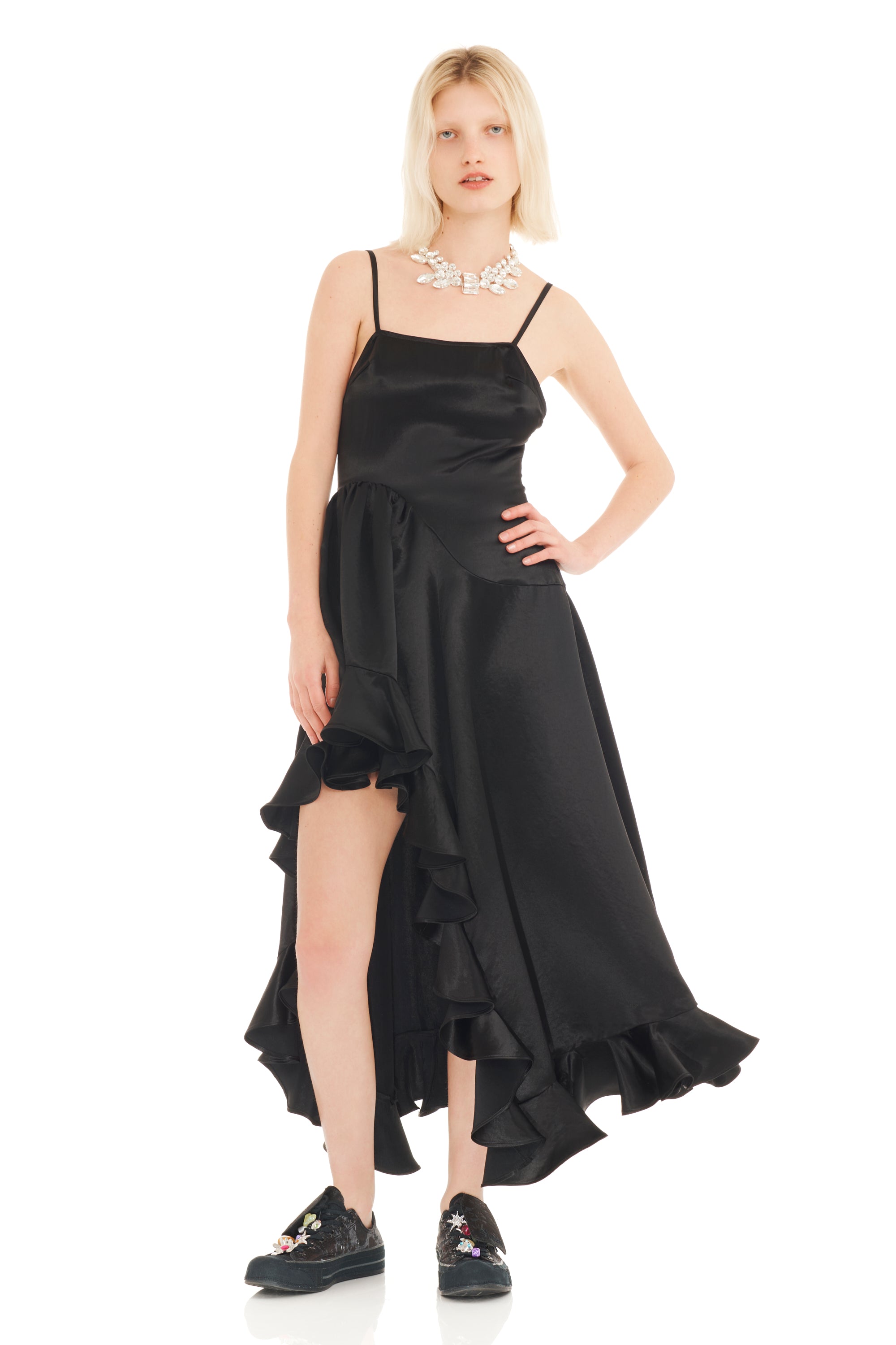 BLACK FLORIST DRESS