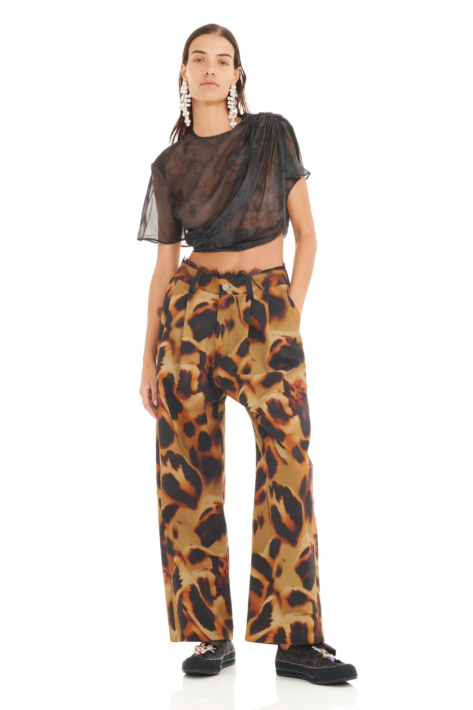 TORTOISE LACE CATCHFLY PANT