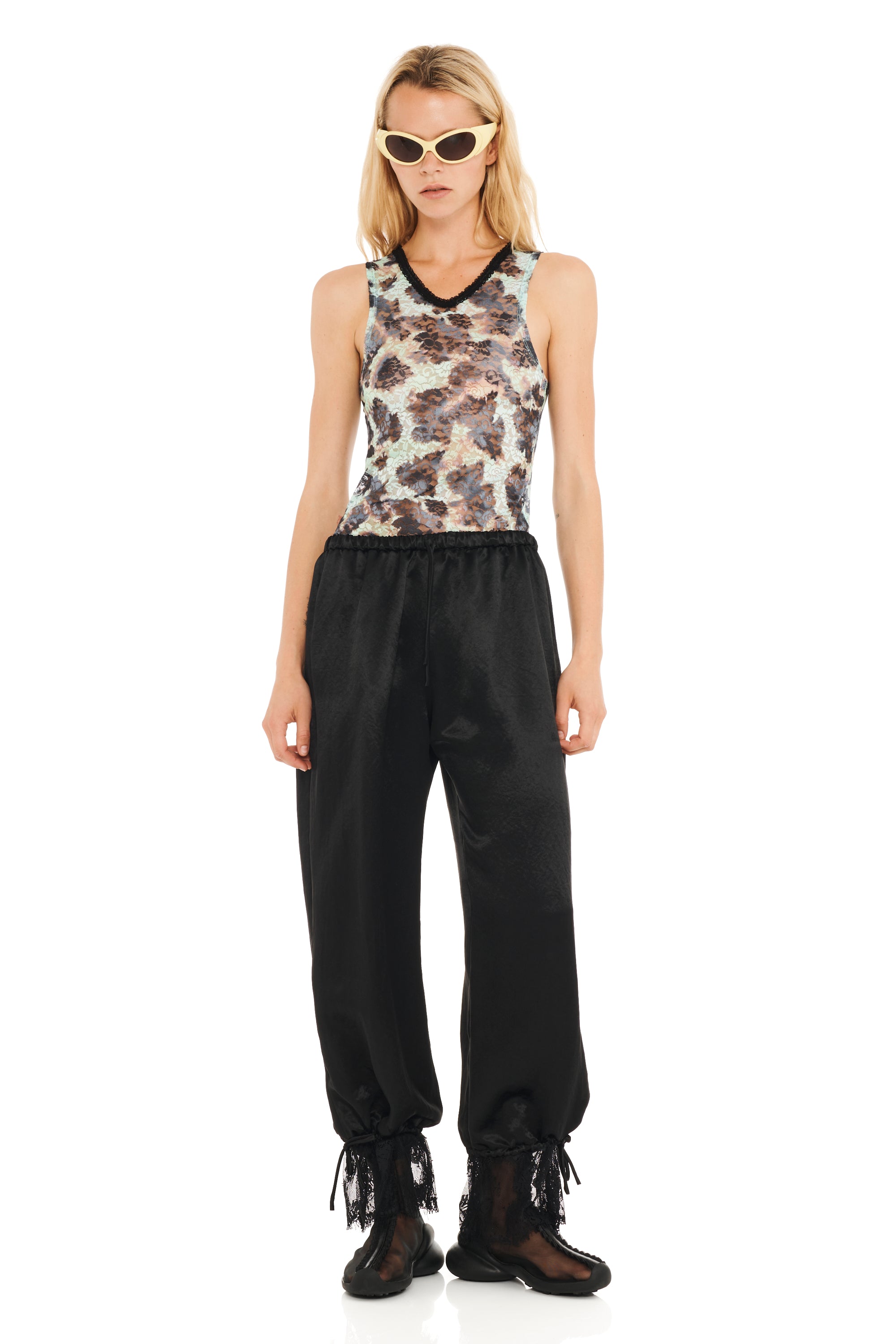 SNOW LEOPARD LACE DACHI TOP