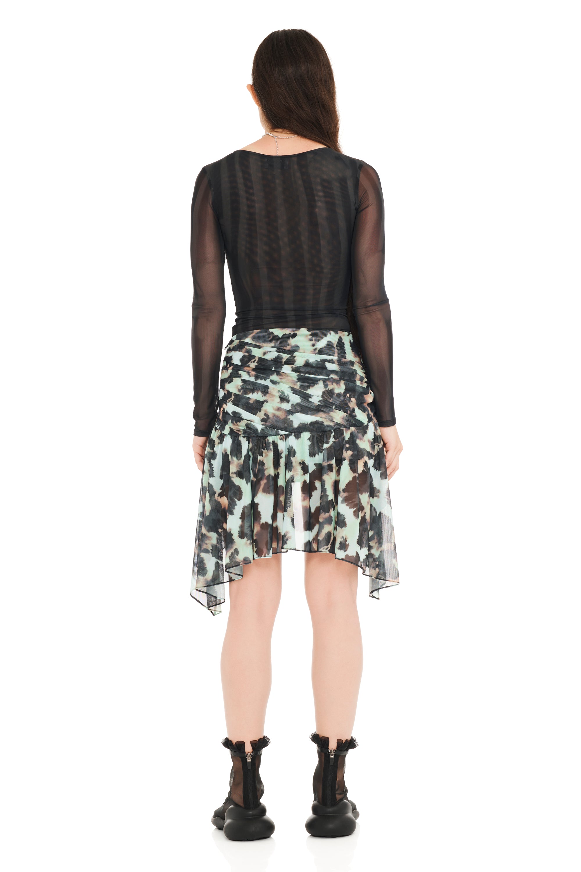 SNOW LEOPARD CELOSIA MINI SKIRT