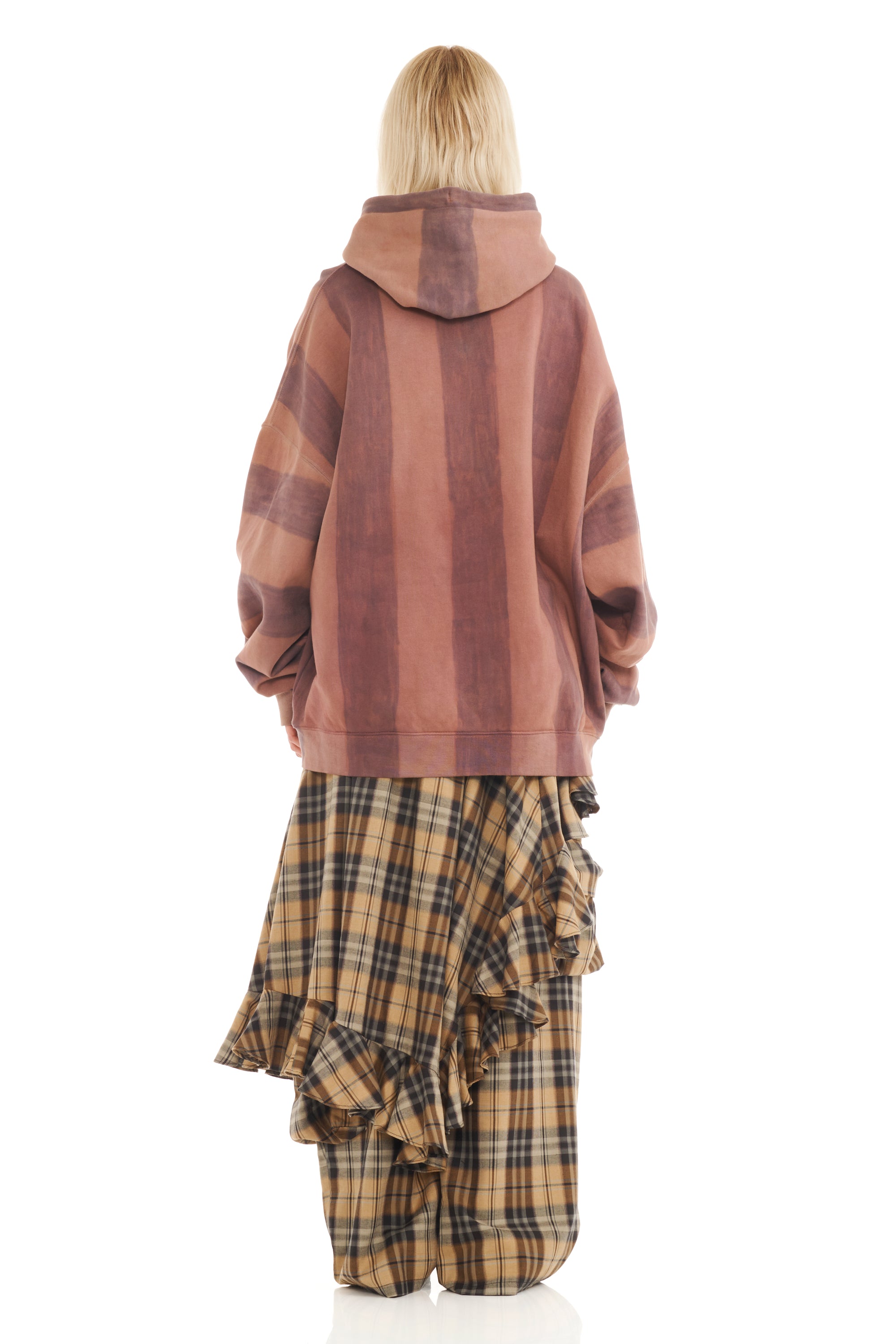 EARTH STRIPE SOFT HEART HOODIE