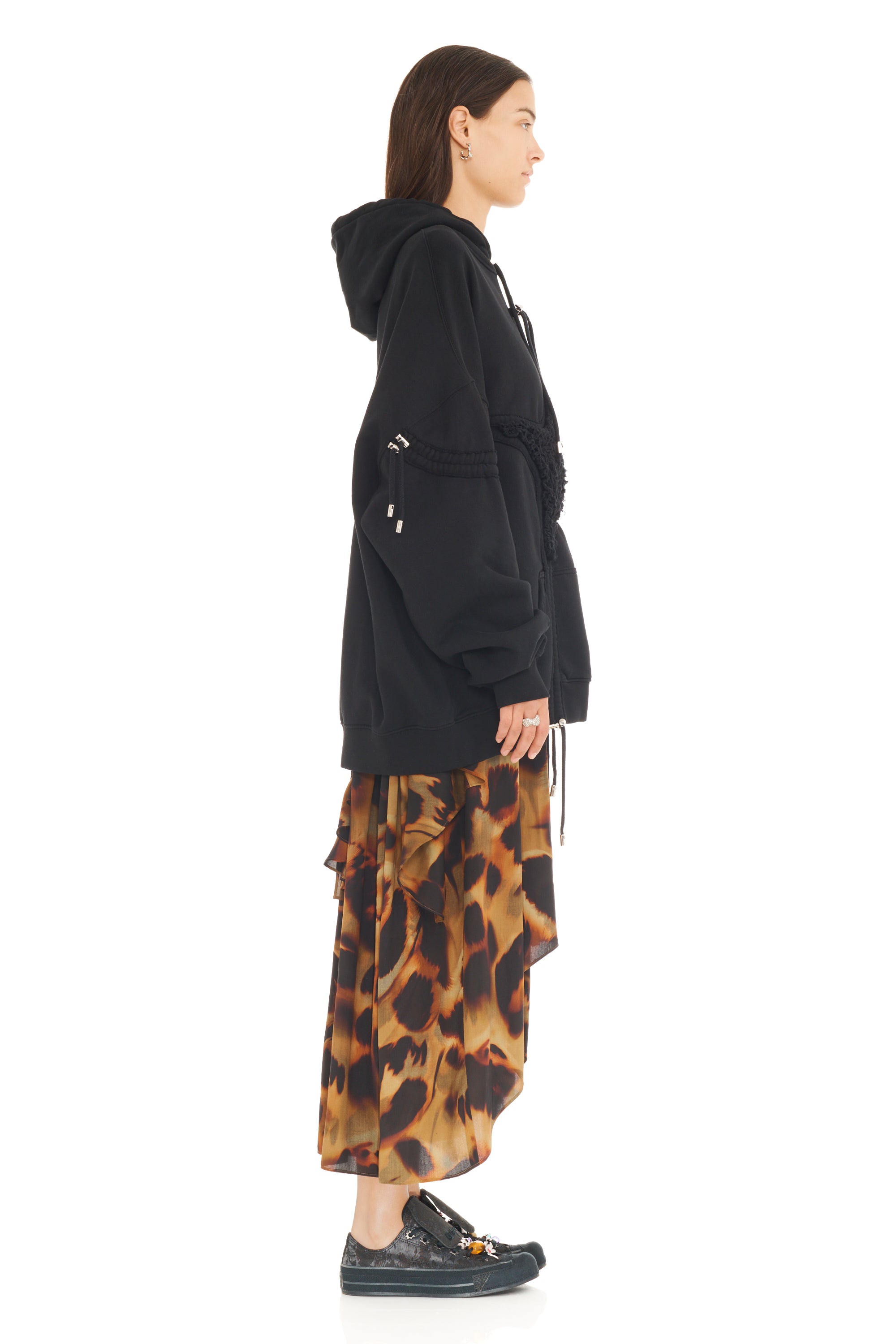 BLACK SOFT STAR HOODIE