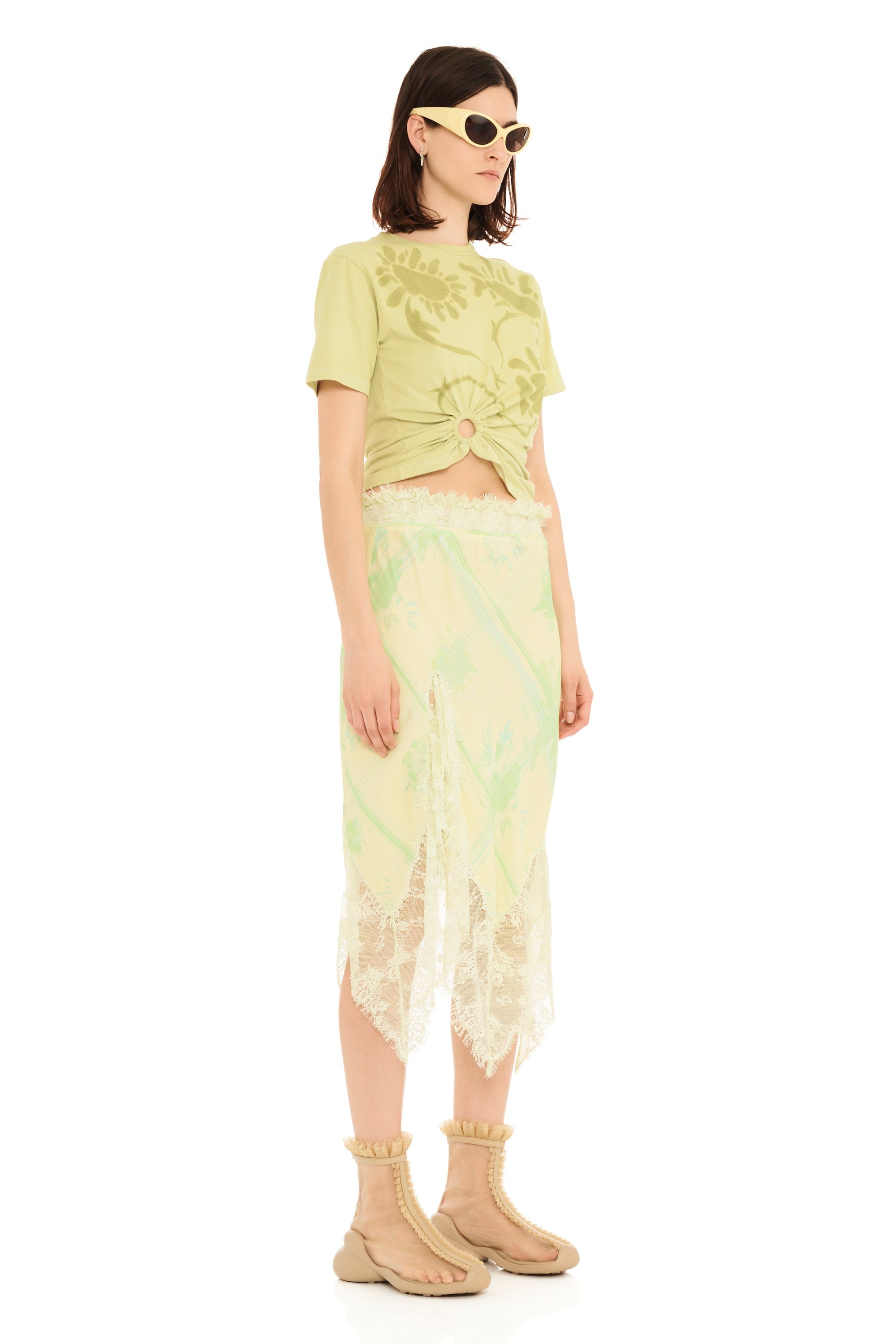 LEMON PICNIC WATERLILY SKIRT