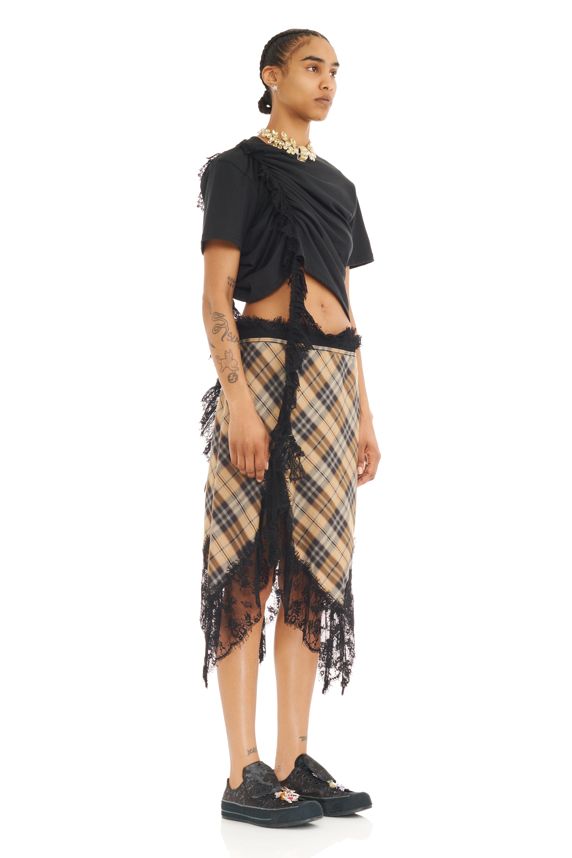 SMOG PLAID WATERLILY SKIRT