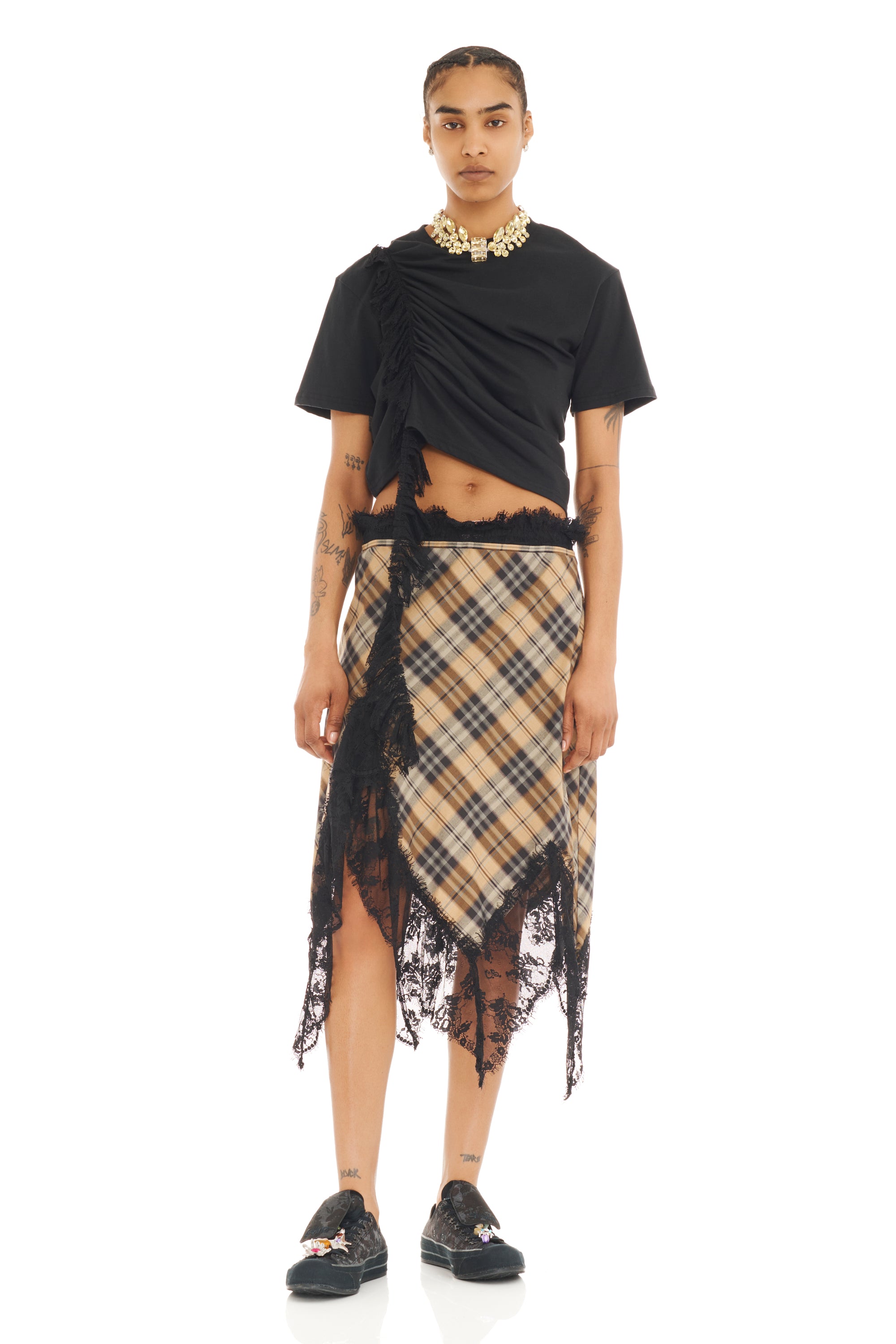 SMOG PLAID WATERLILY SKIRT