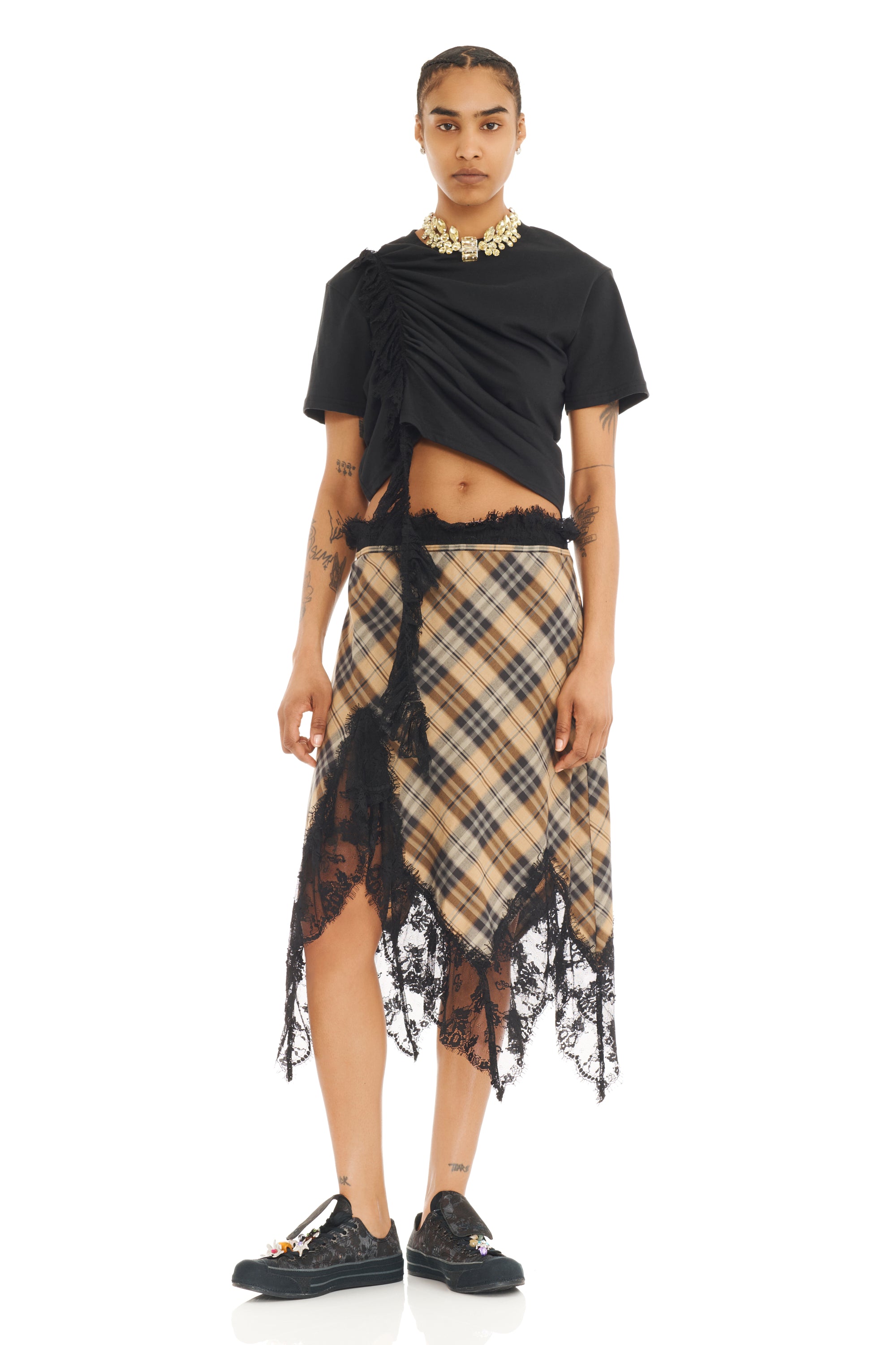 SMOG PLAID WATERLILY SKIRT