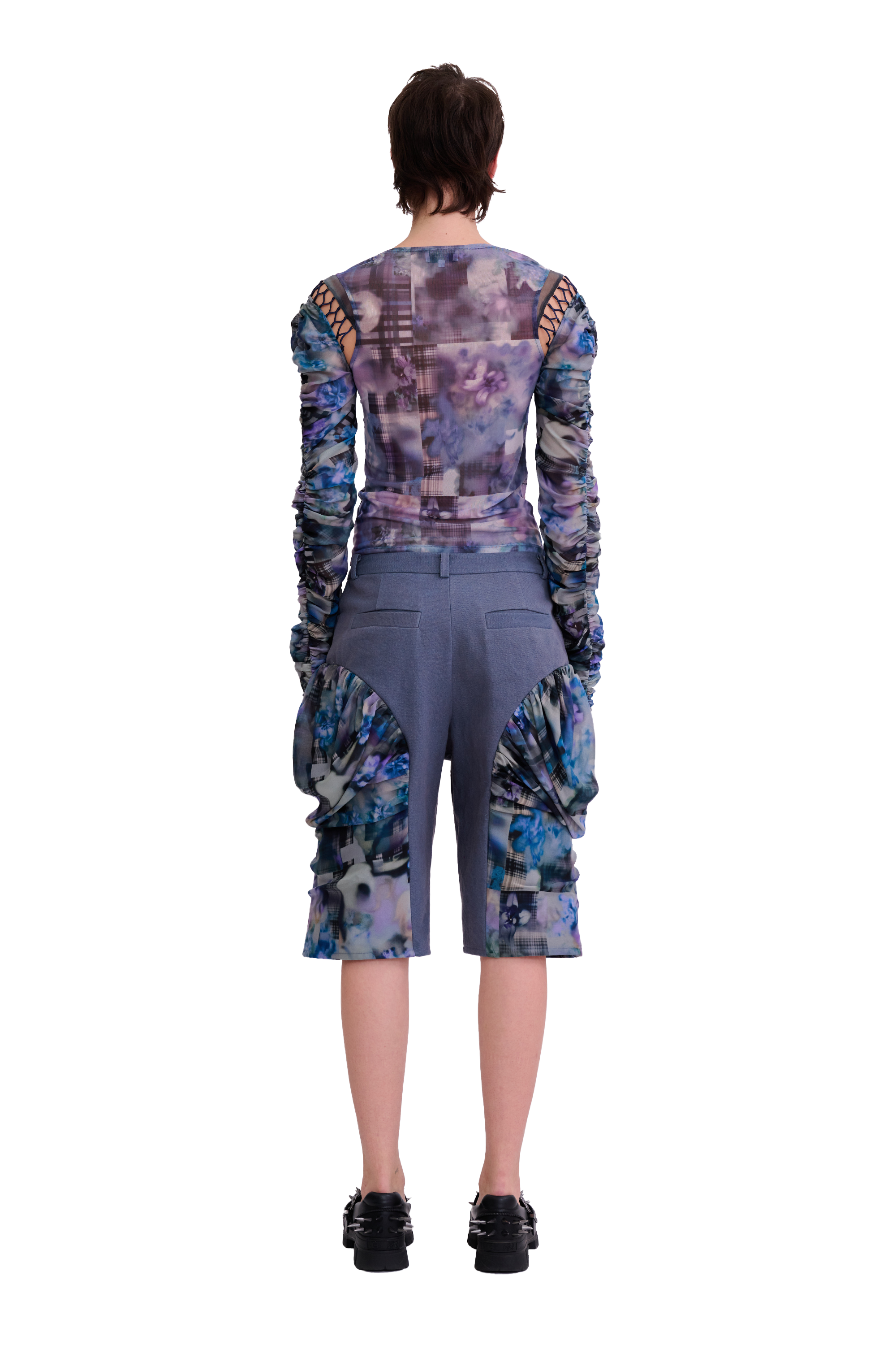 NAVY GARDEN BLUR GIVA SHORT