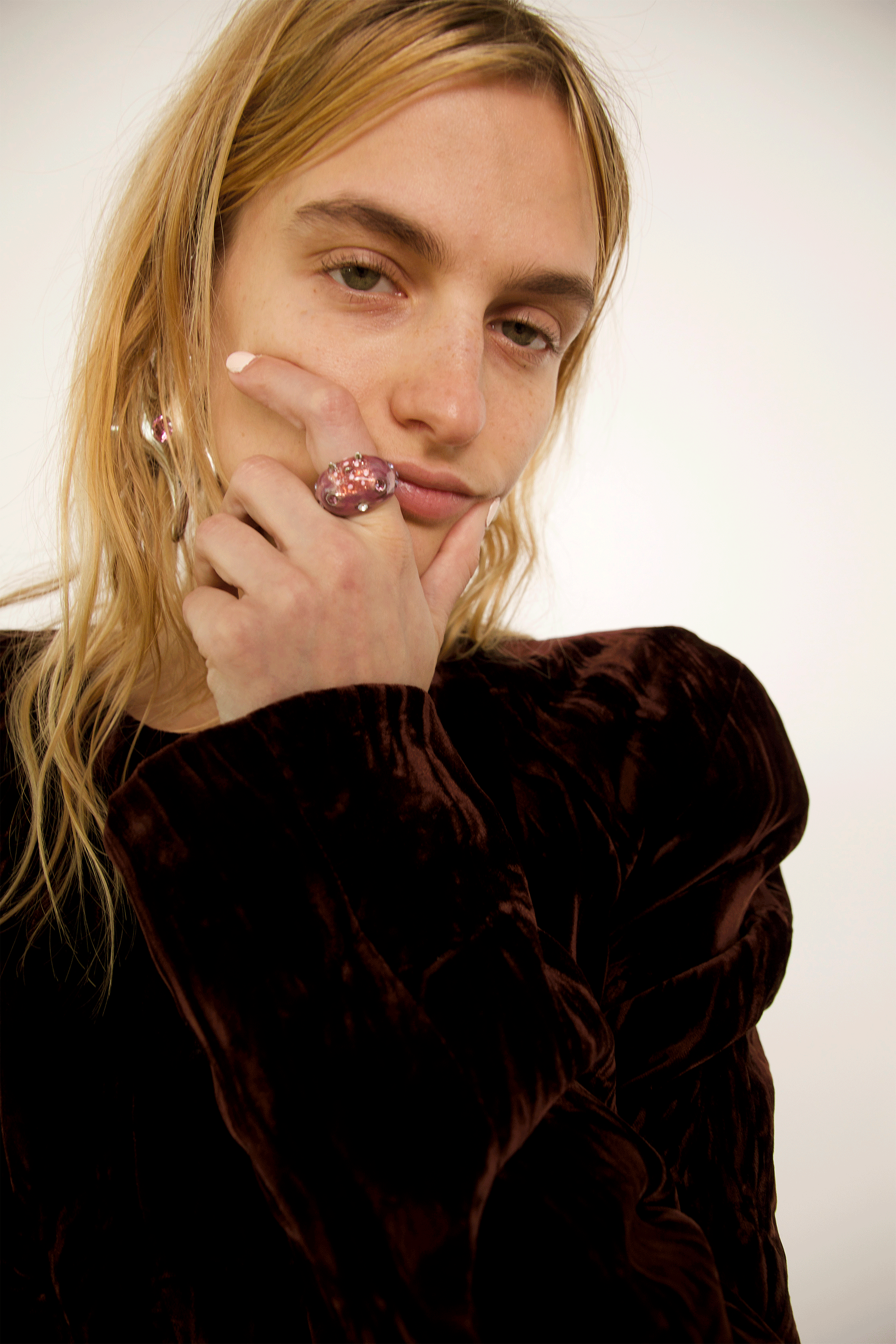 GLITTER PINK  LILAC RHINO BABY RING