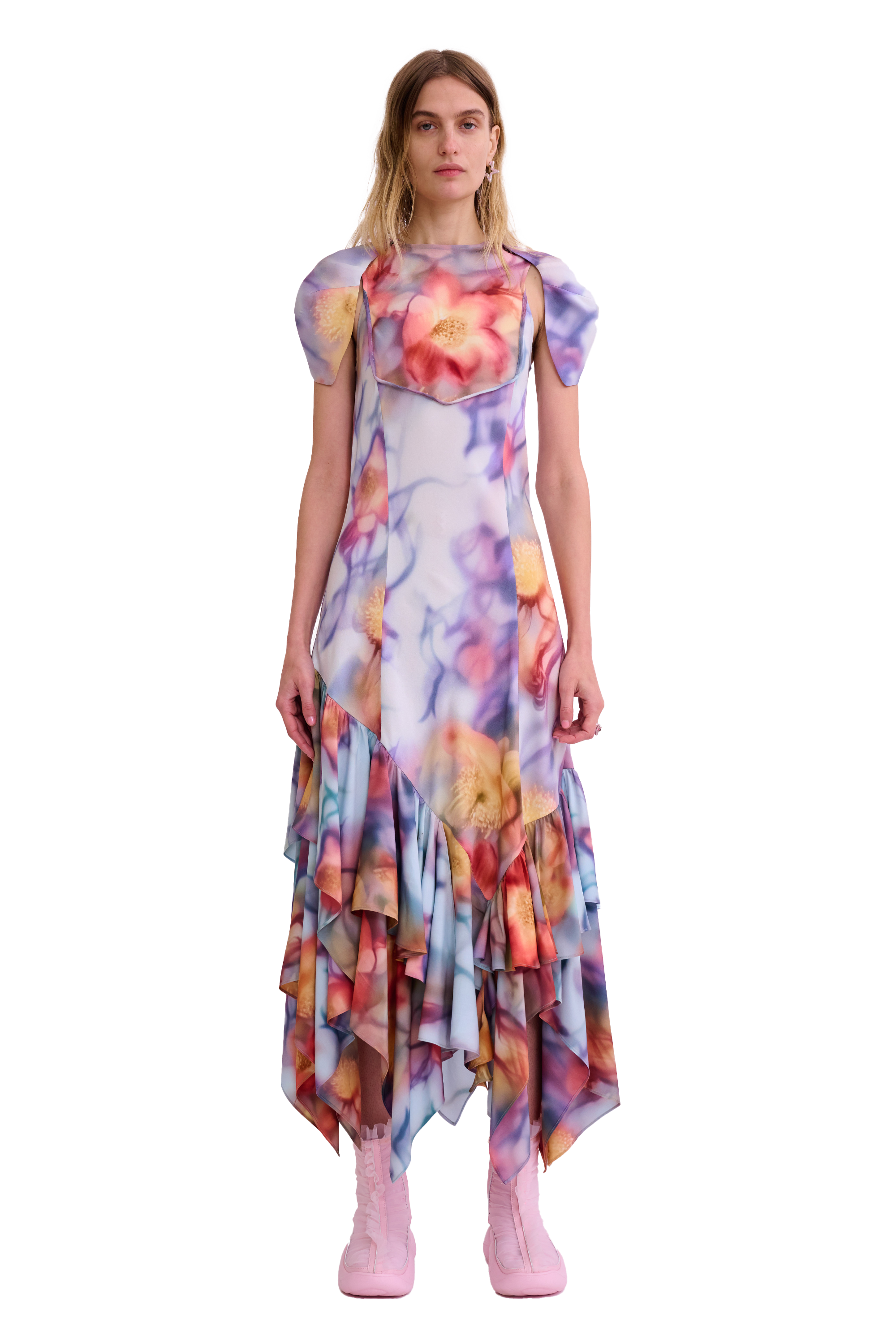 BARBED FLORAL HILLARY DRESS