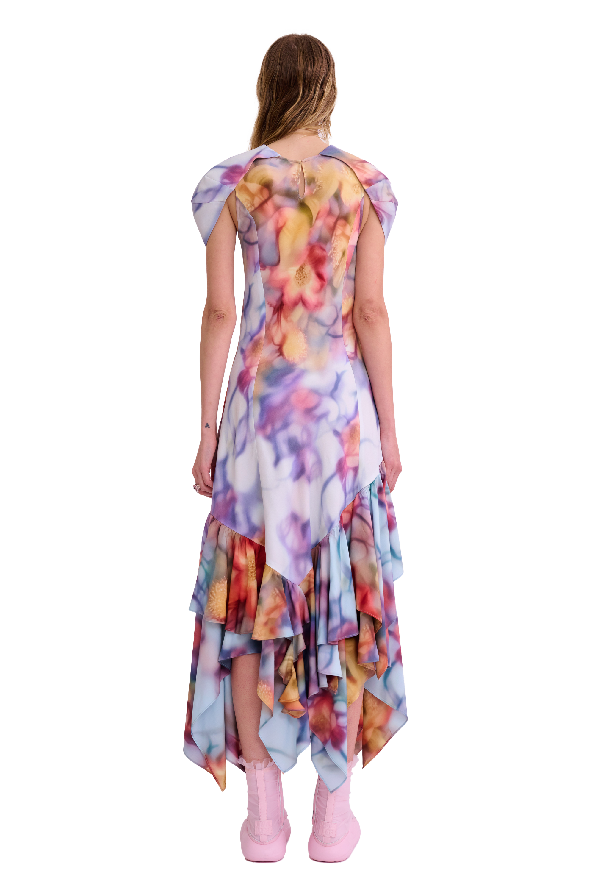 BARBED FLORAL HILLARY DRESS