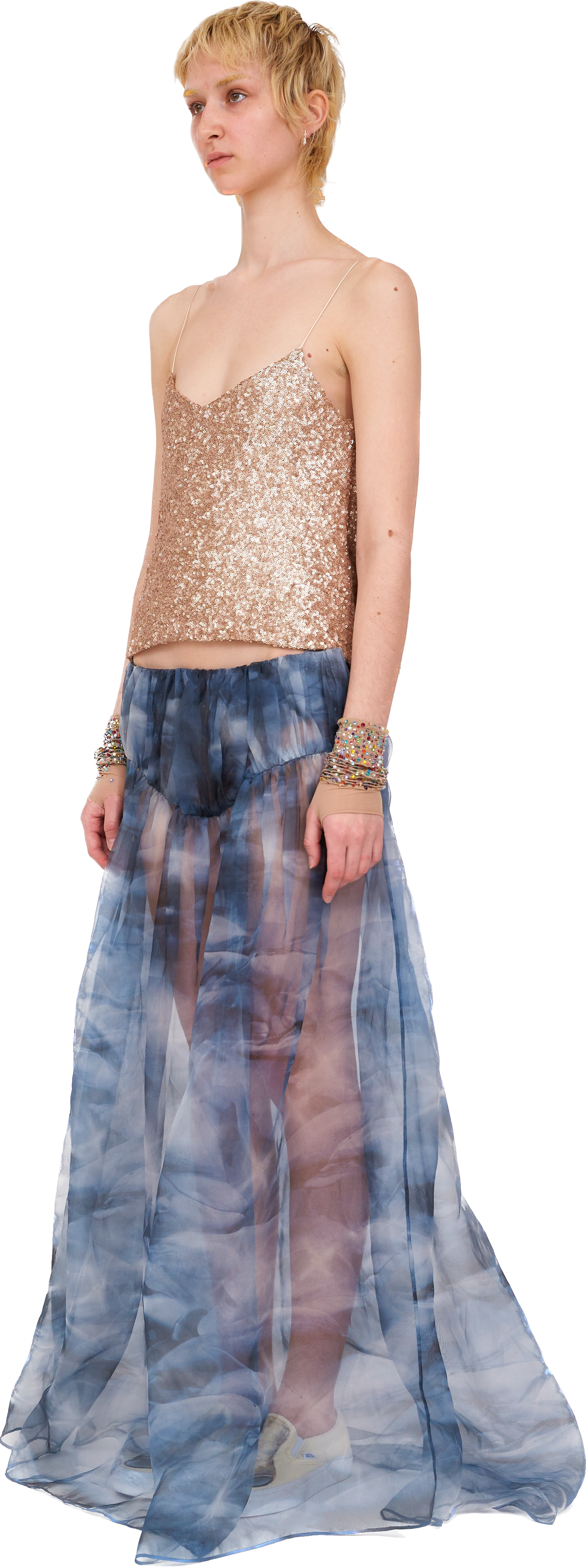 ROSE GOLD SEQUIN MEOW TOP