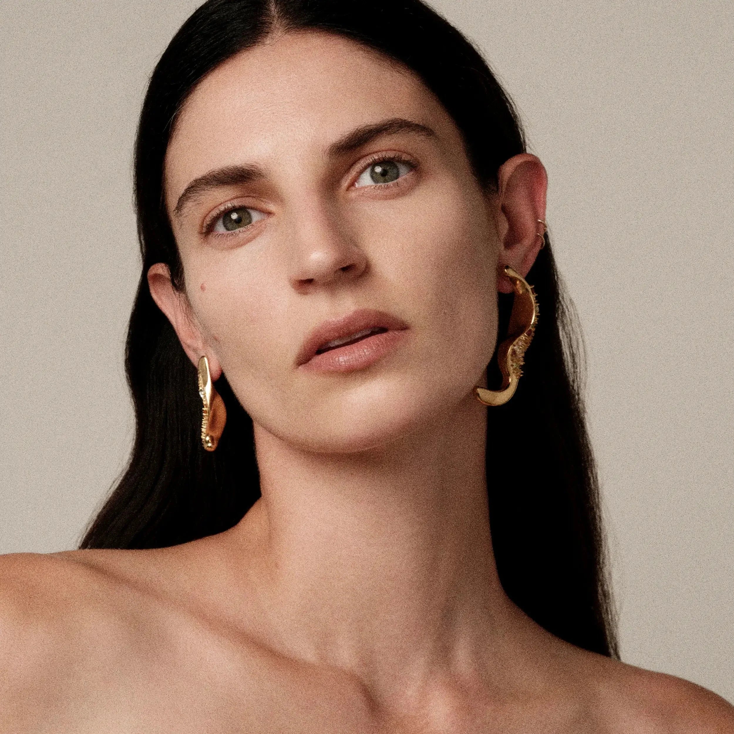 Encrusted Abstract Earrings