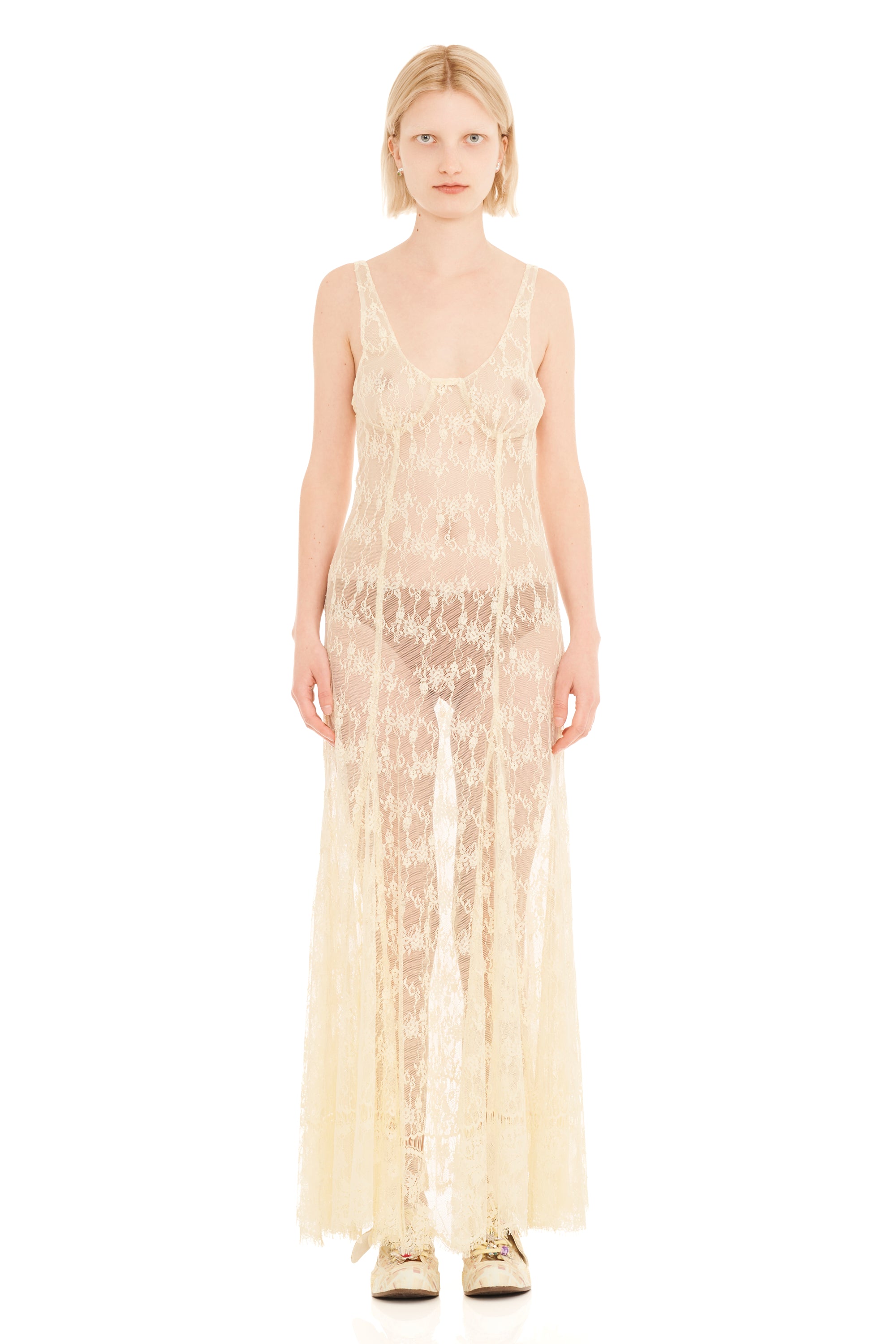 BUTTER YELLOW LONG PAMELA DRESS