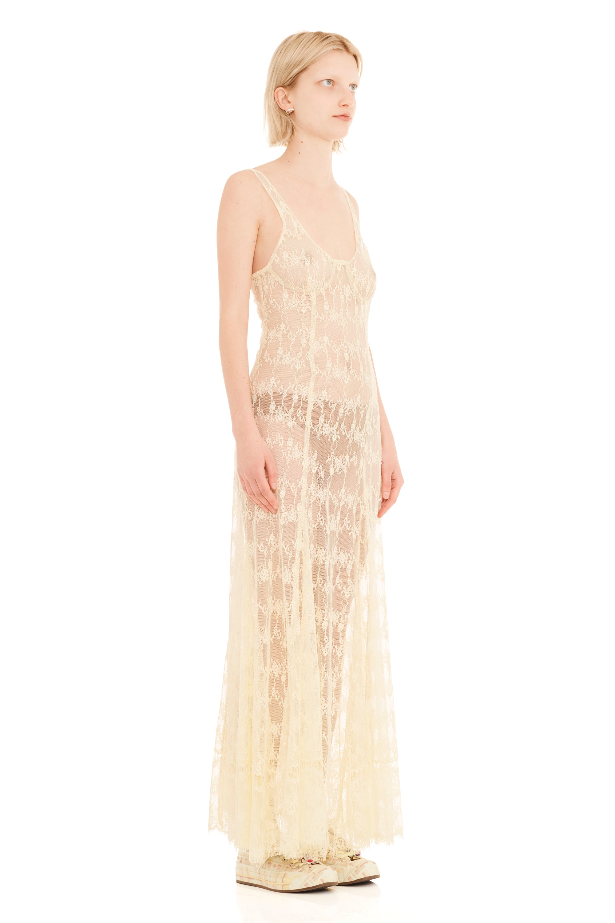 BUTTER YELLOW LONG PAMELA DRESS