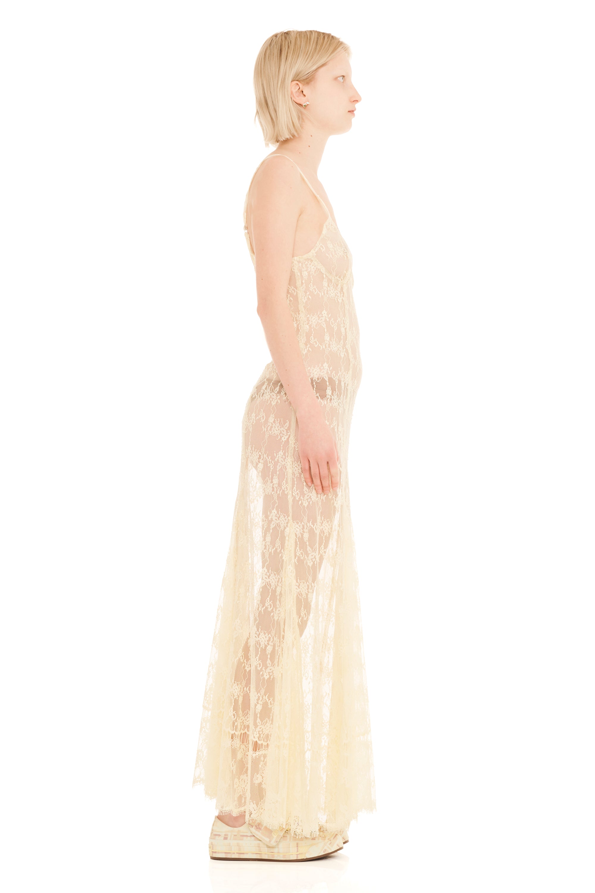 BUTTER YELLOW LONG PAMELA DRESS