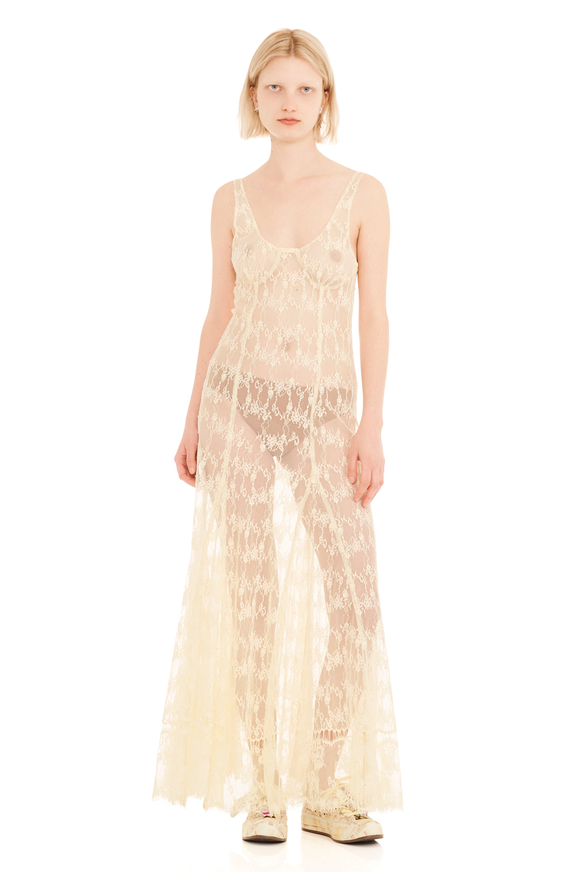 BUTTER YELLOW LONG PAMELA DRESS