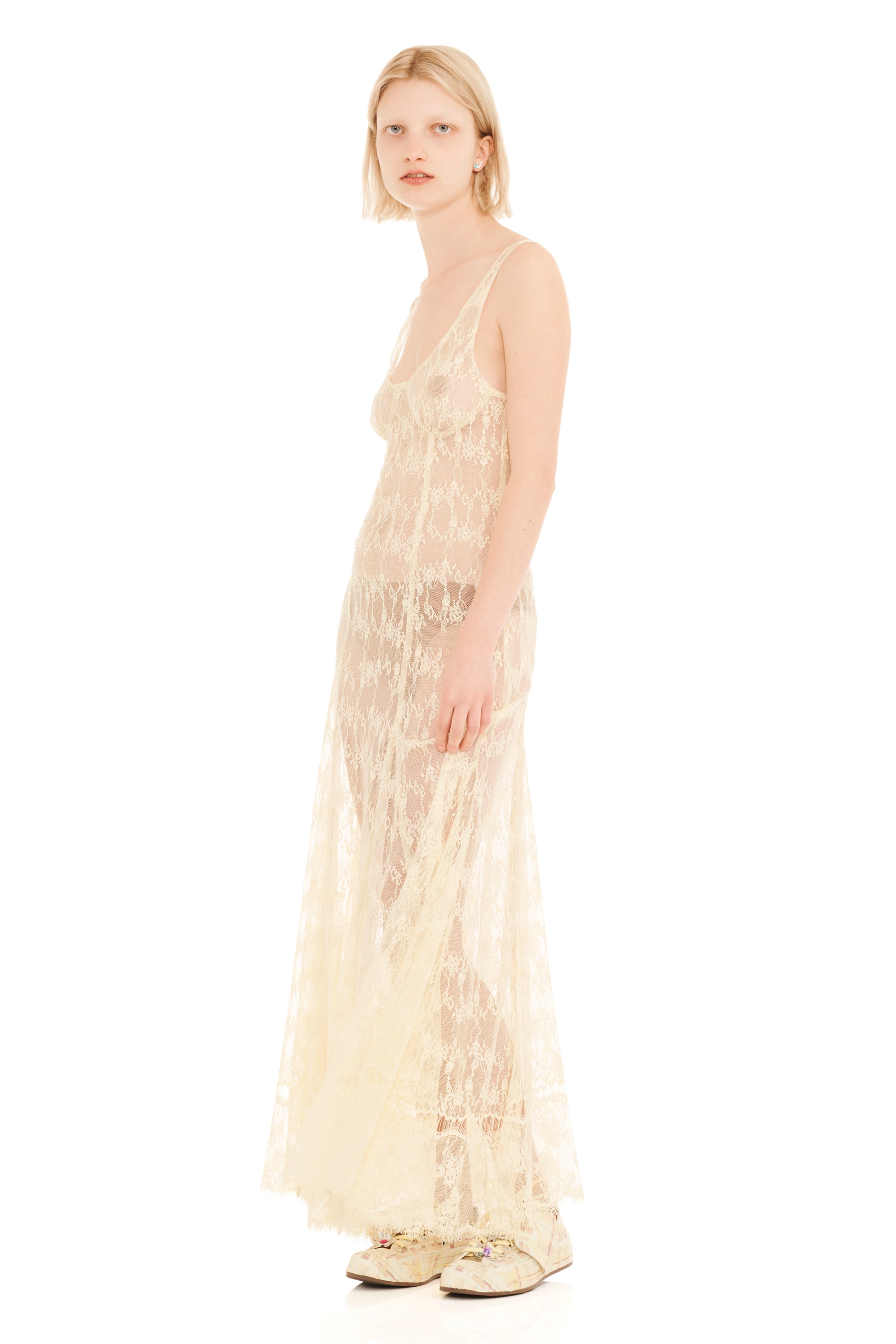 BUTTER YELLOW LONG PAMELA DRESS