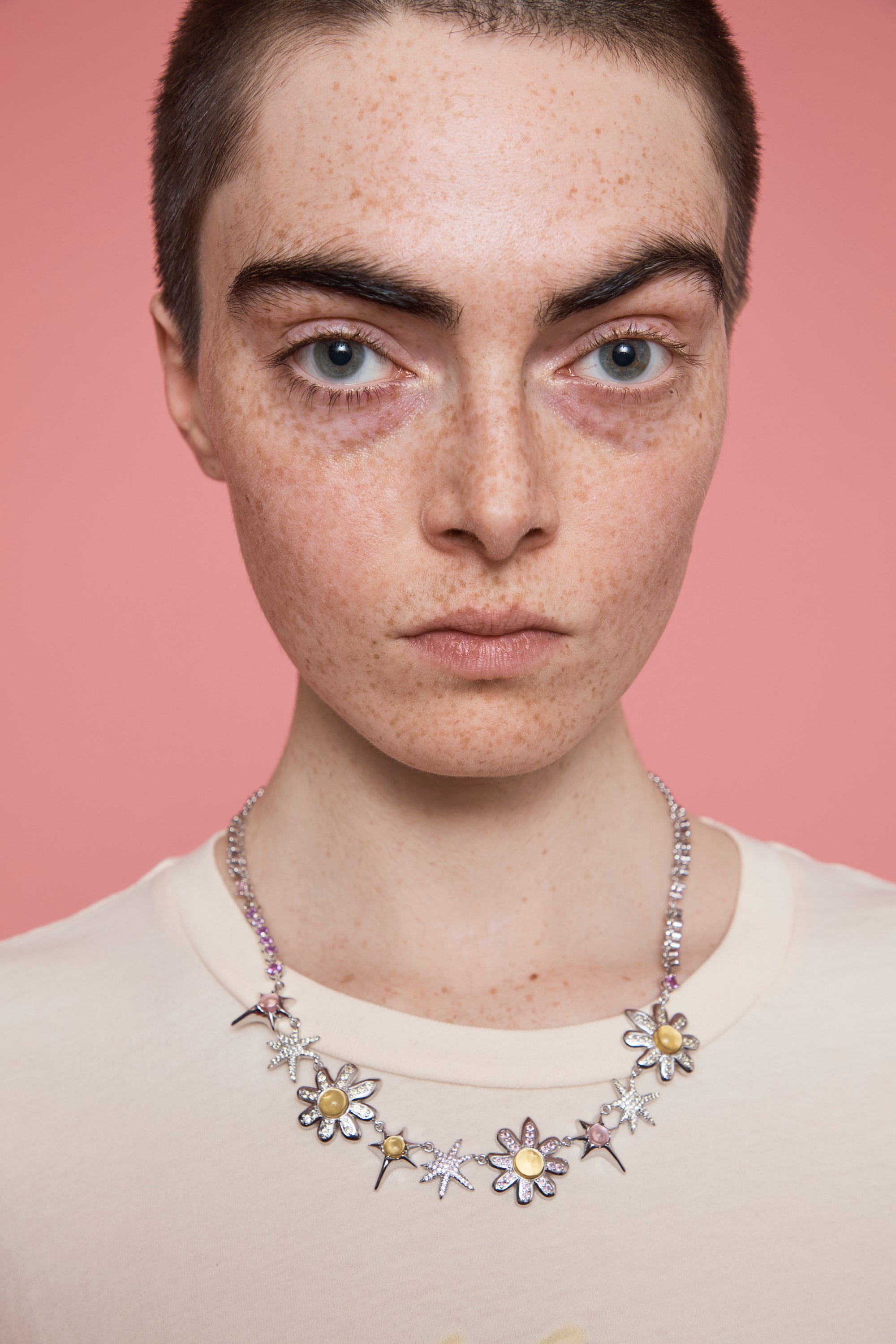 PINK OLIVINE MEADOW NECKLACE