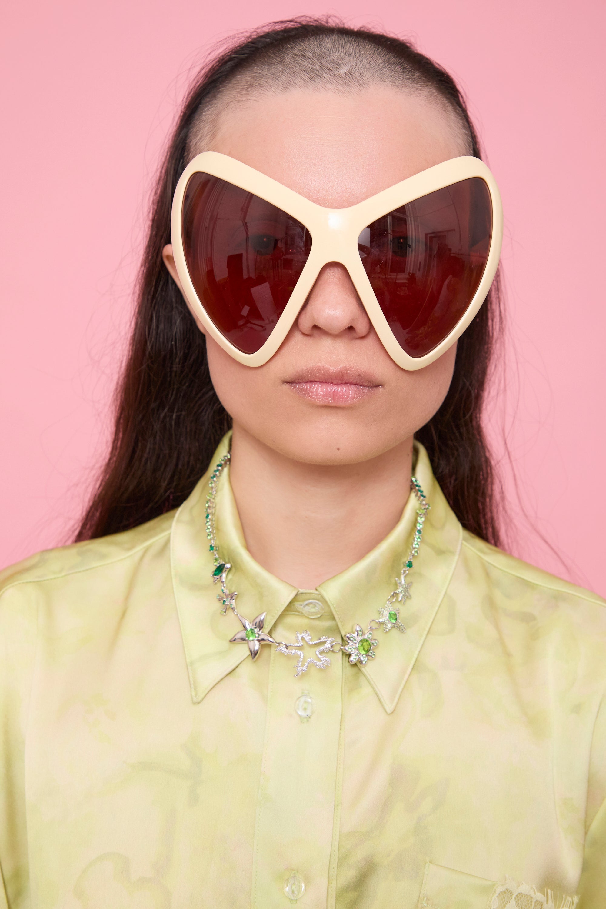 APPLE GREEN STAR FLAME CONSTELLATION NECKLACE