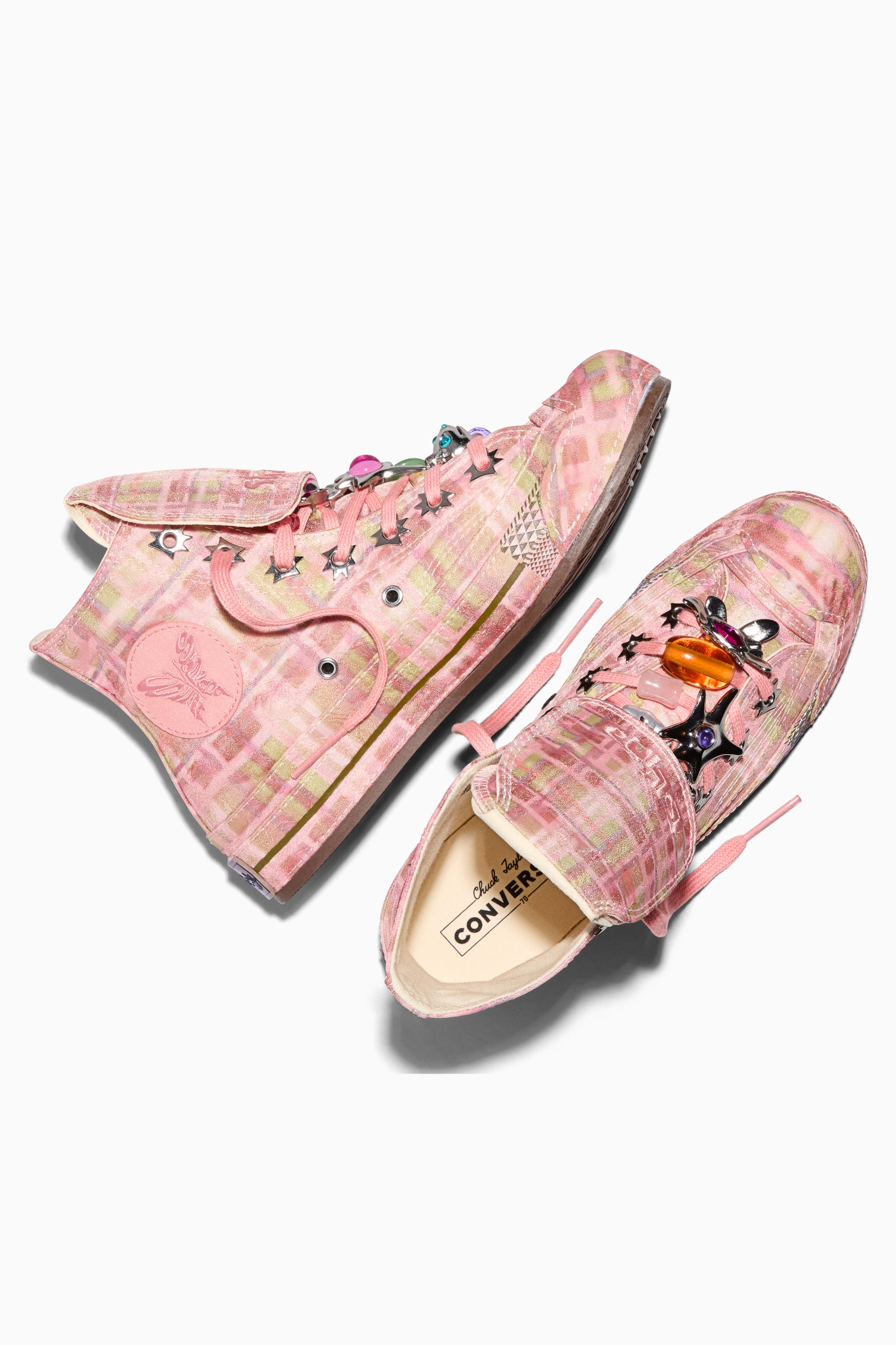 COLLINA STRADA x CONVERSE CHUCK 70 HI IN MELLOW ROSE/FIR/SPINACH