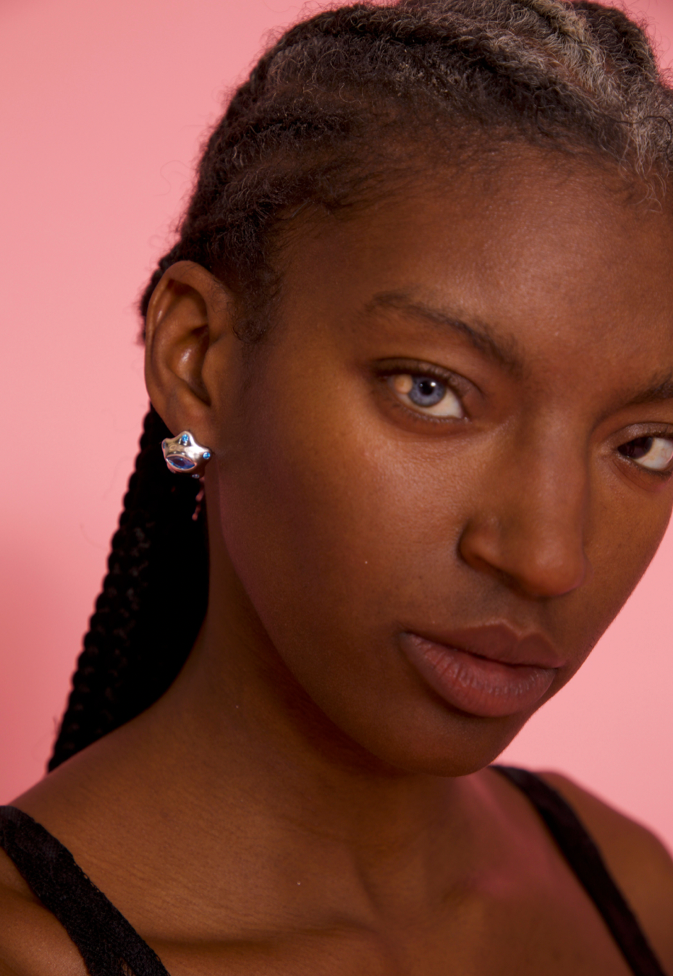SOFT BLUE STARLET EARRINGS