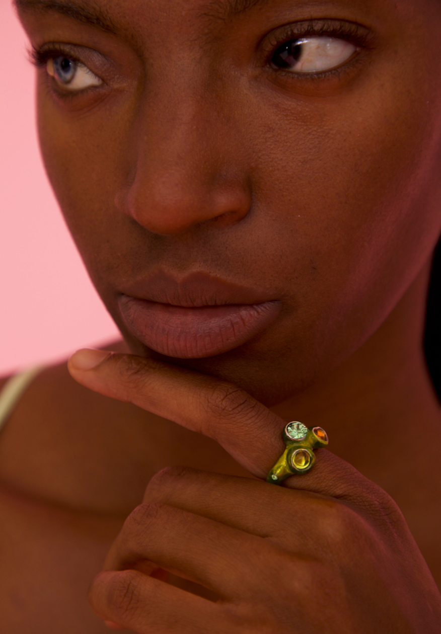 LIME MULTI FLORENCE RING