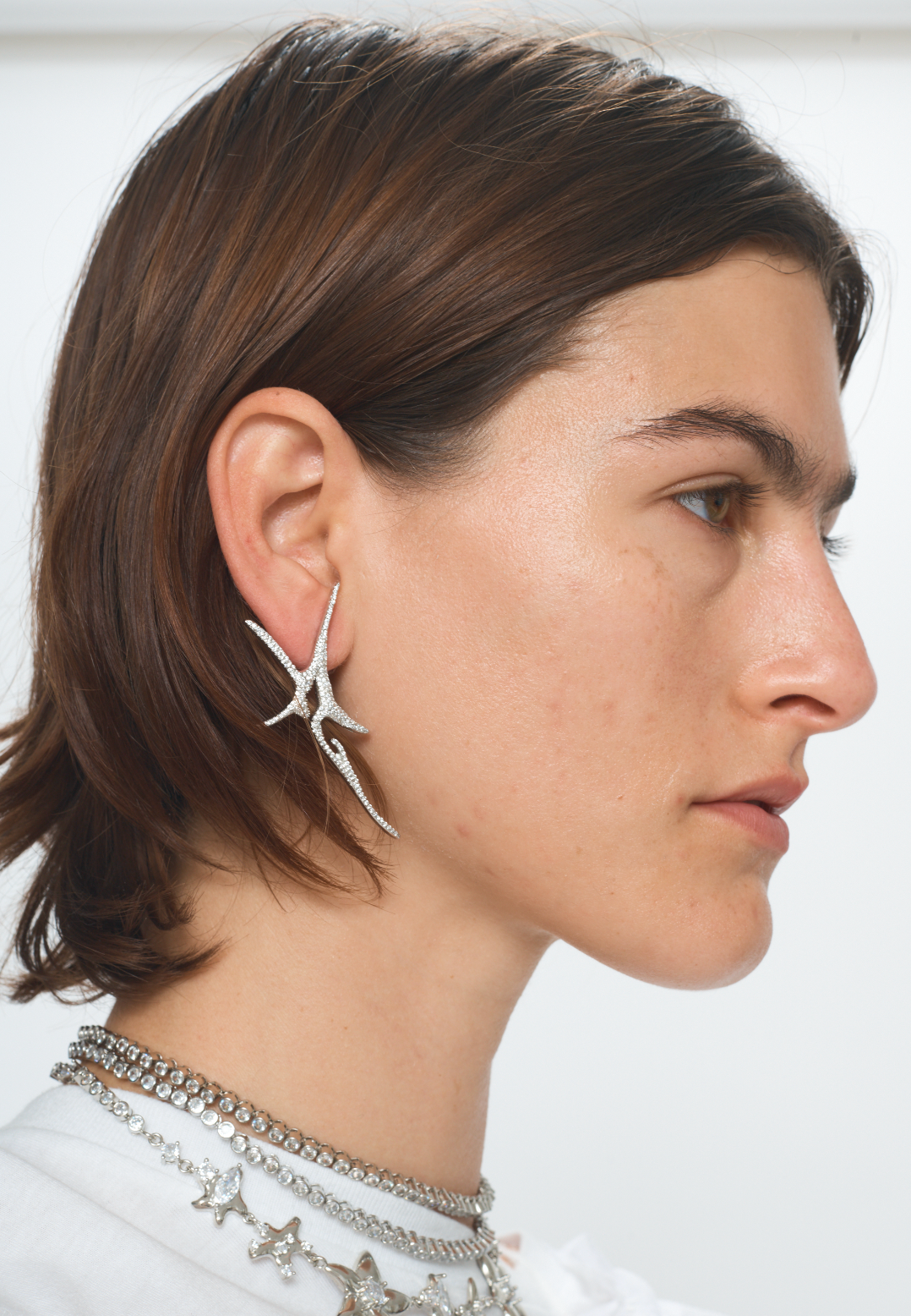 CRYSTAL CLEAR PAVE NOVA EARRINGS