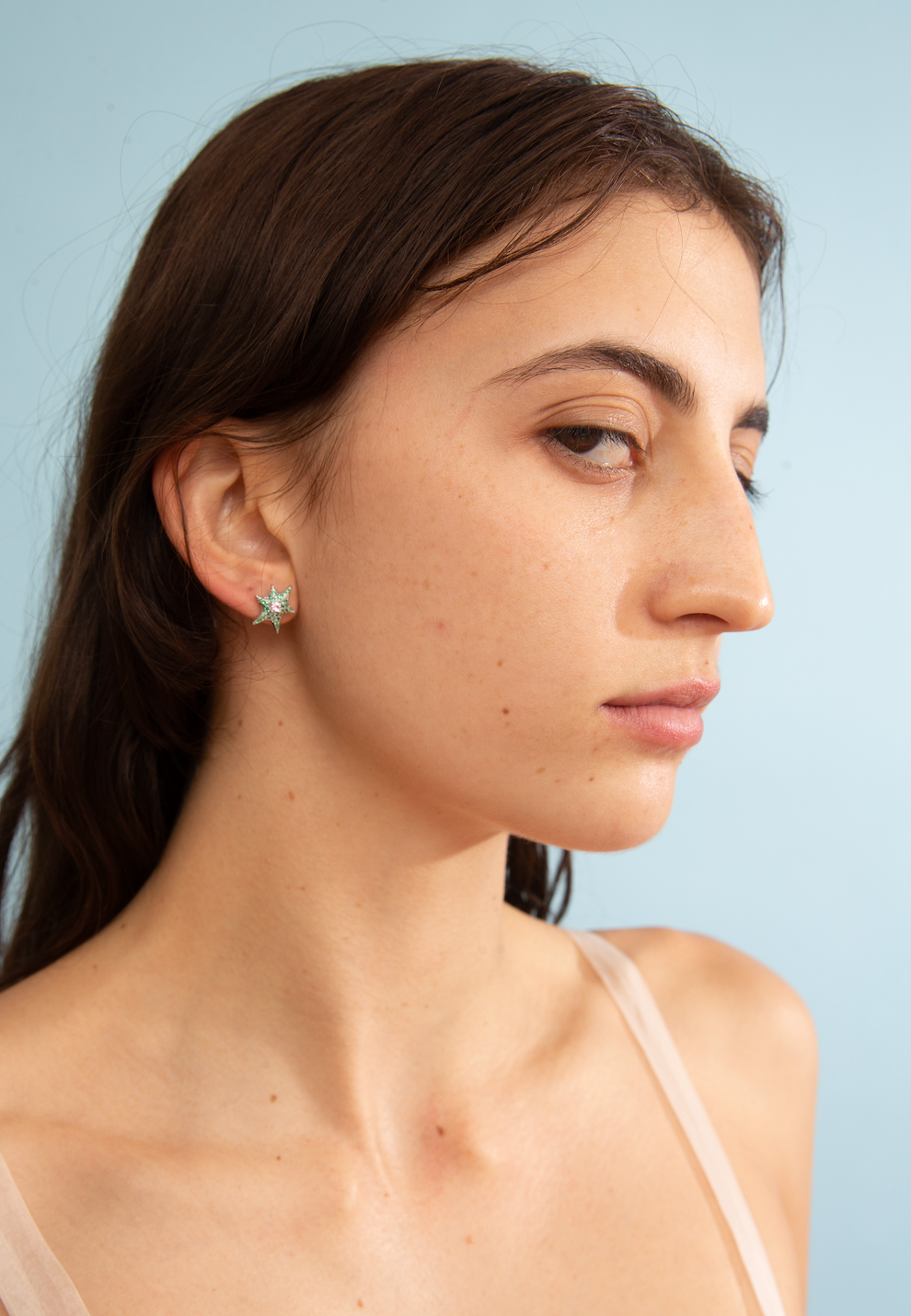 EMERALD STARBURST STUDS