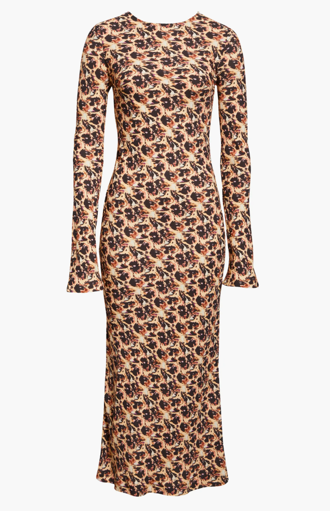 LEOPARD PEONY YURI DRESS