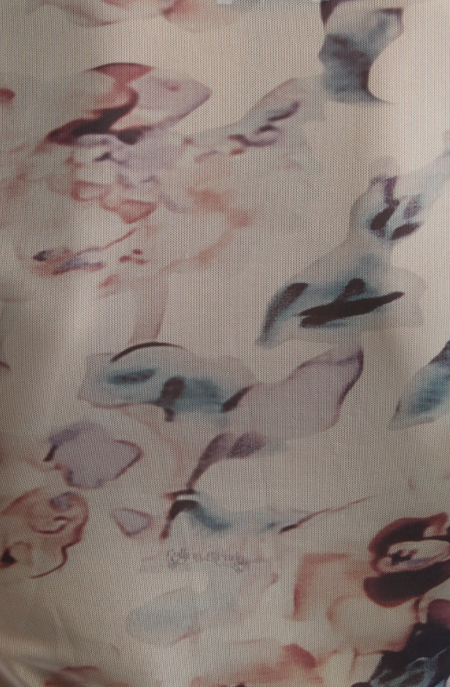 BEIGE WATERCOLOR ROSES SERPENTINE S/S TOP