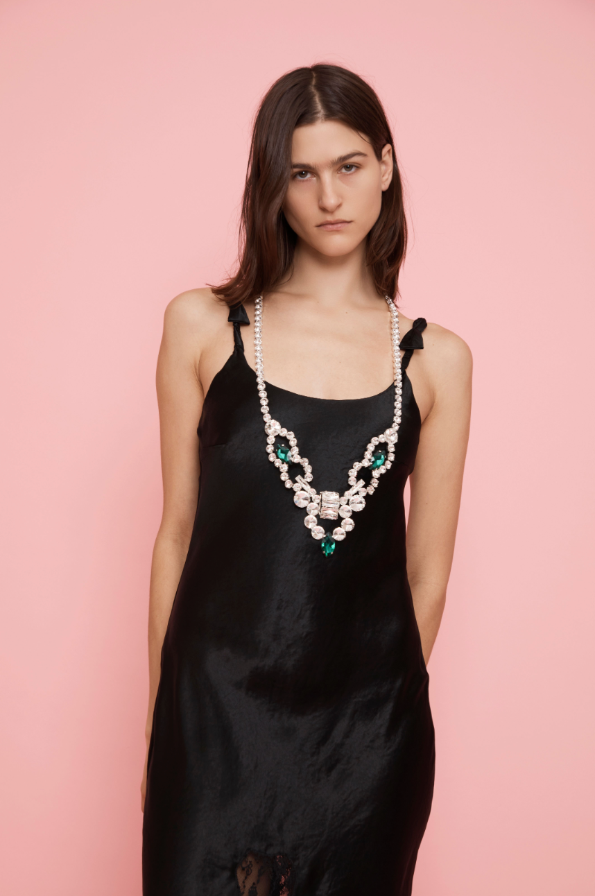 EMERALD CLEAR INDIE NECKLACE