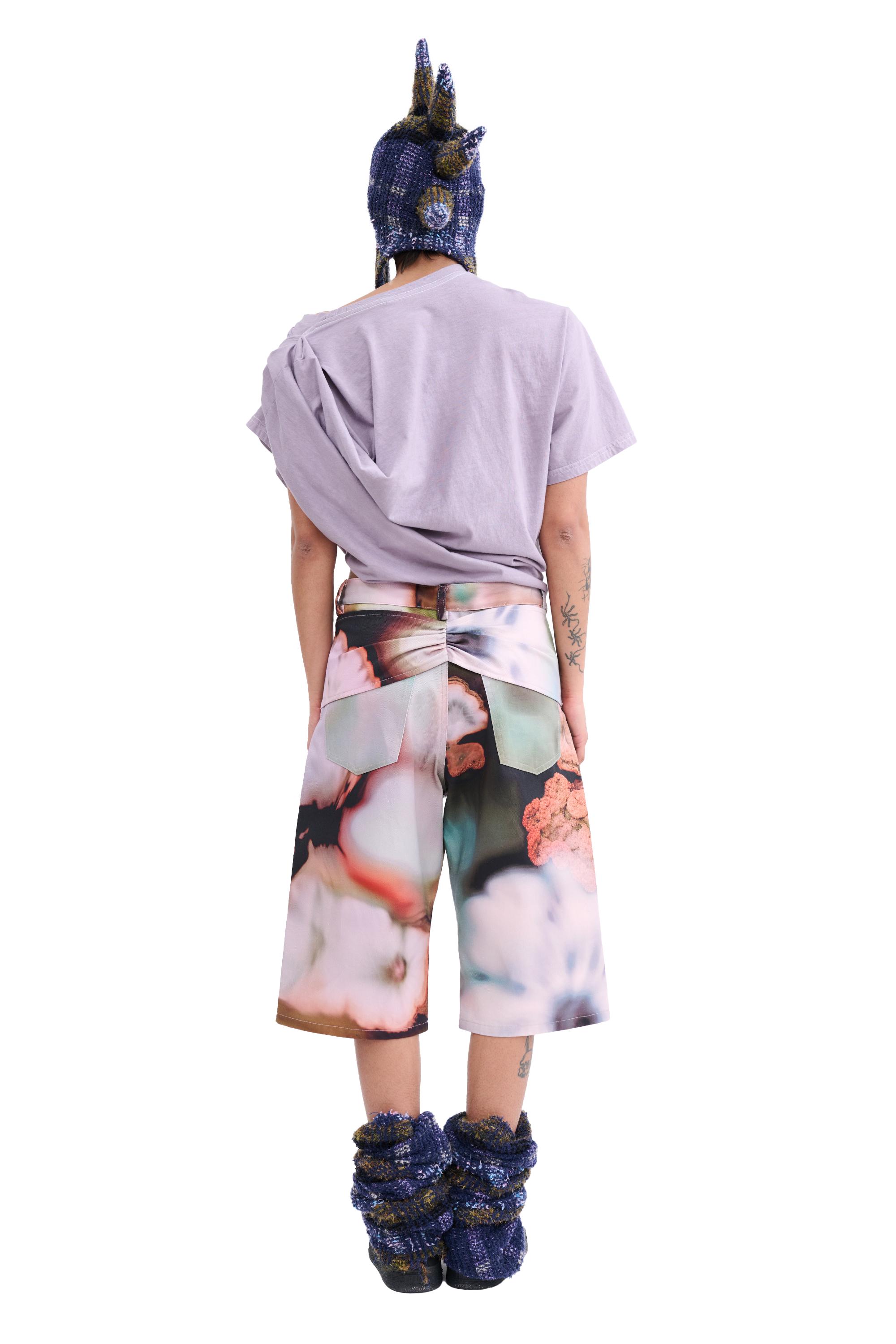 VITELLI PURPLE PLAID SPIKY HAT