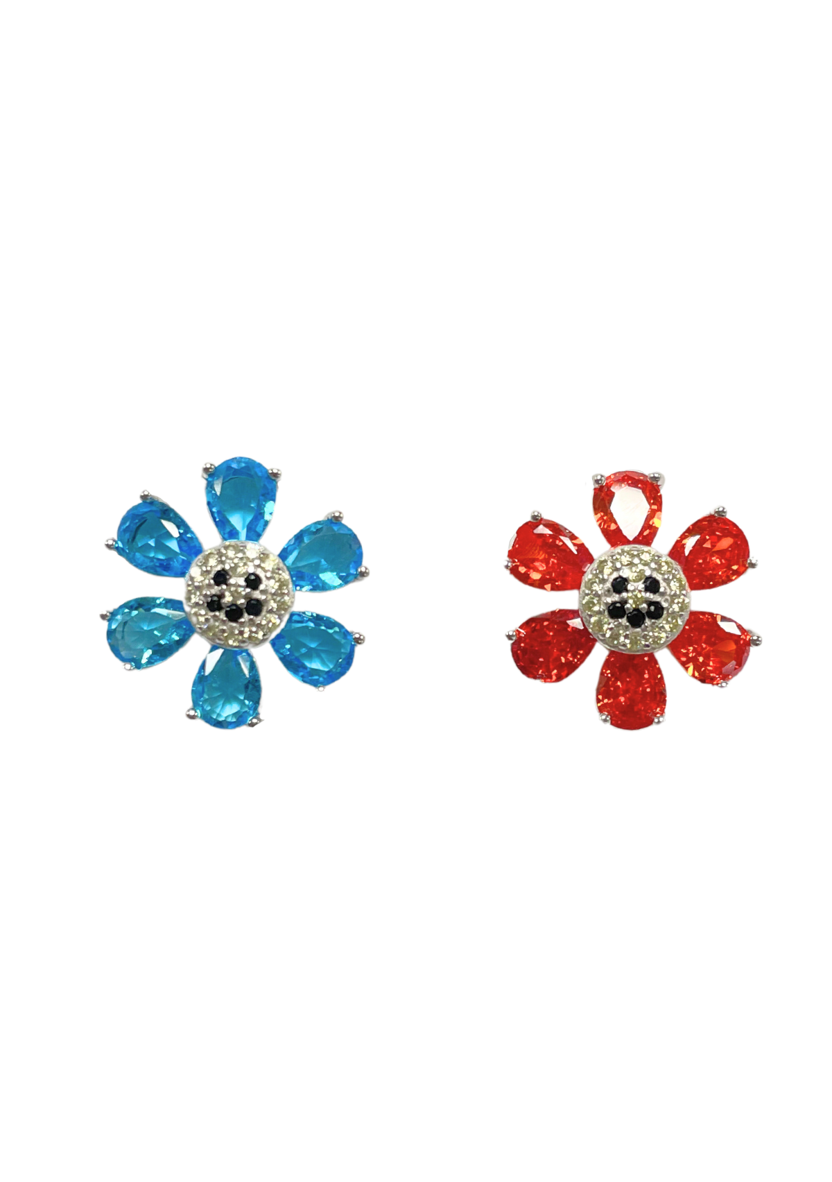 【COLLINA STRADA】HAPPY FLOWER EARRINGS_PINK ORANGE TURQUOISE HAPPY FLOWER EARRING | COLLINA STRADA