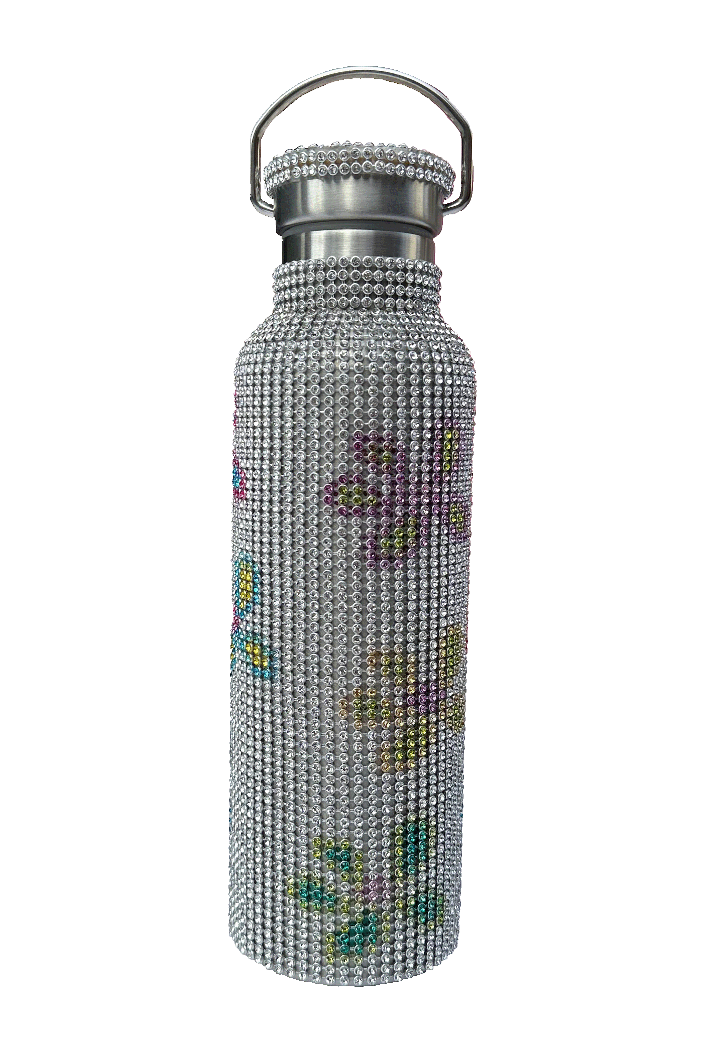 BLOSSOM MULTI RHINESTONE WATER BOTTLE