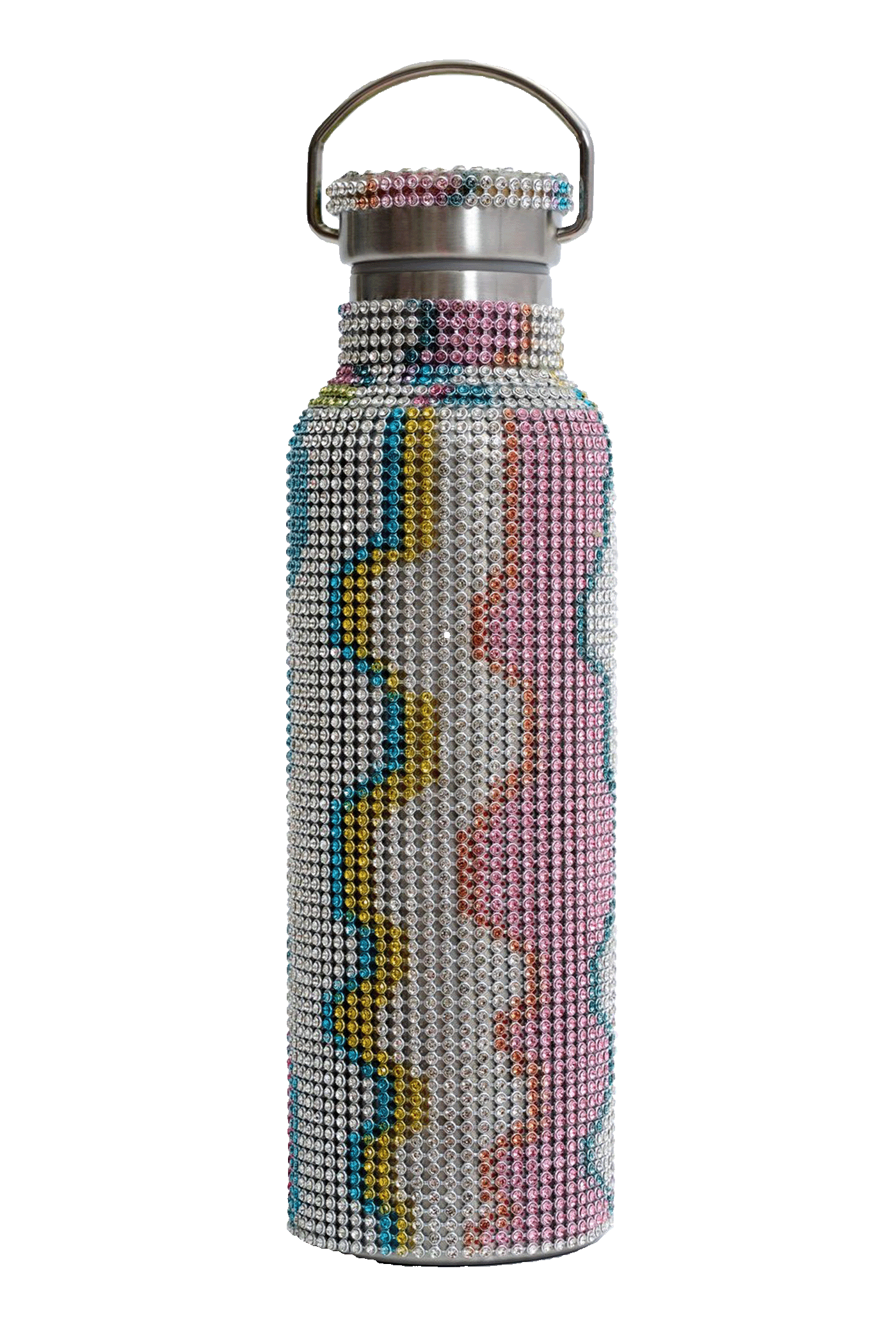 WAVY MULTI RHINESTONE WATER BOTTLE