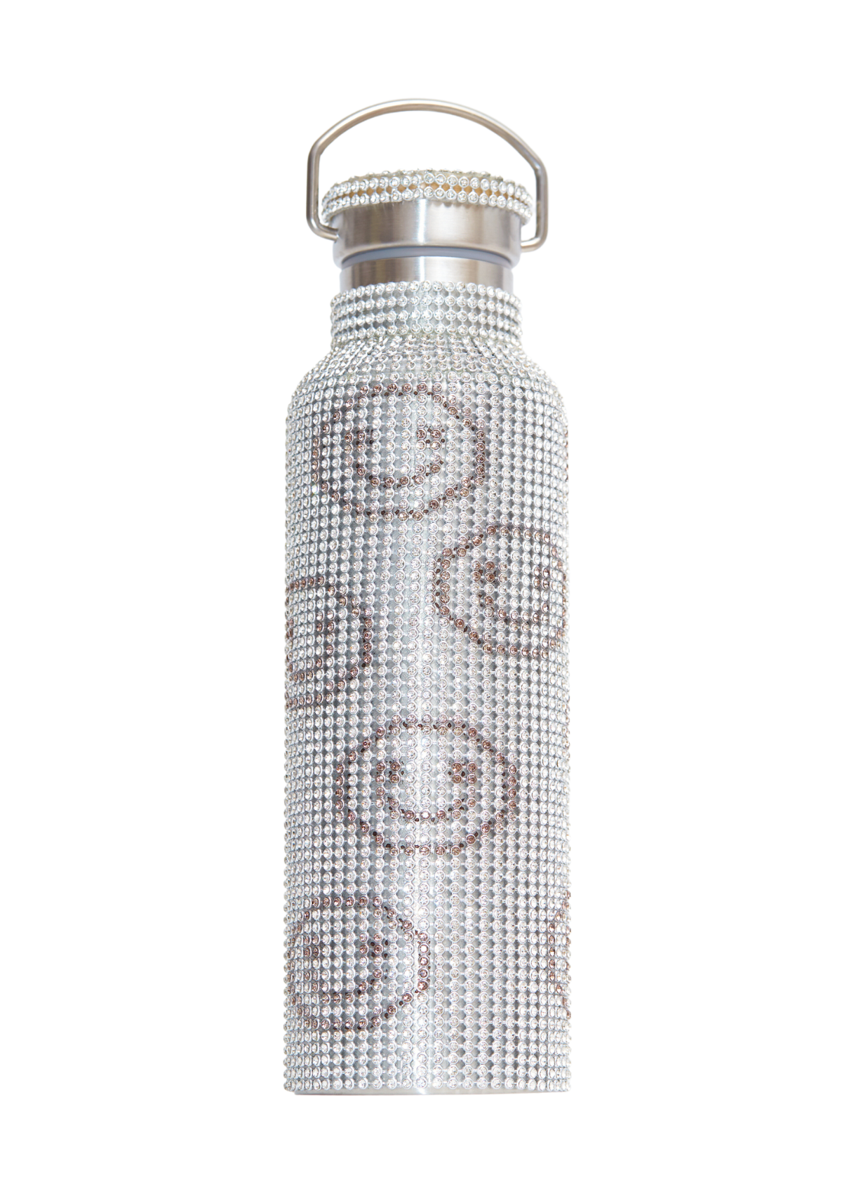 Wavy Smiley Face Glass Water Bottle 