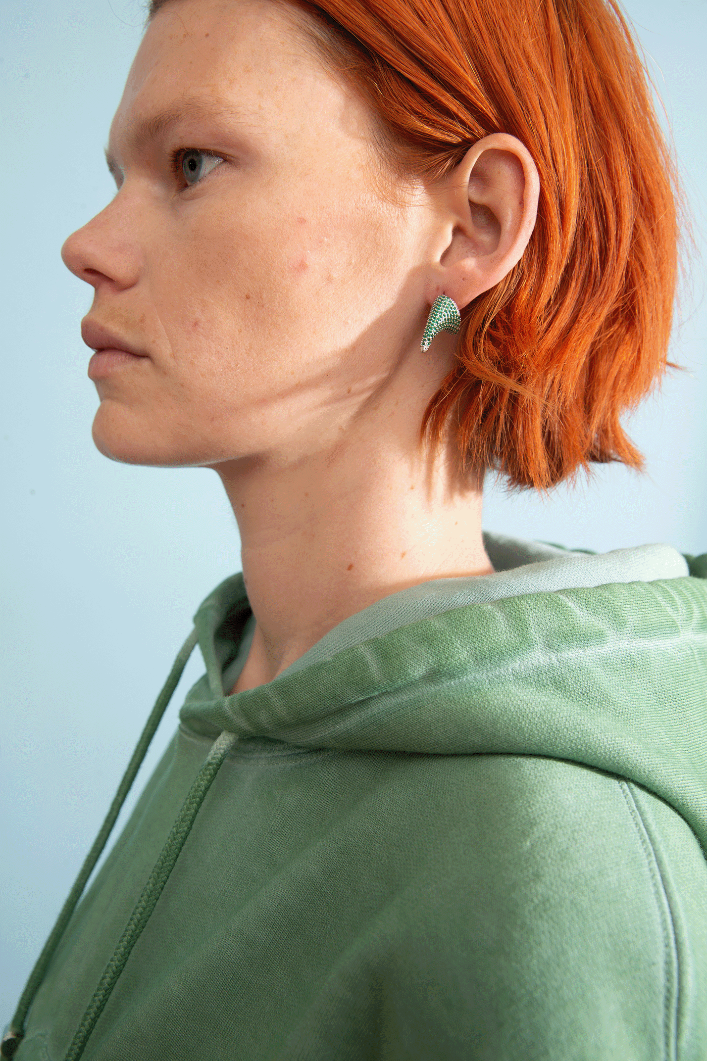 EMERALD SUPER THORN EARRING