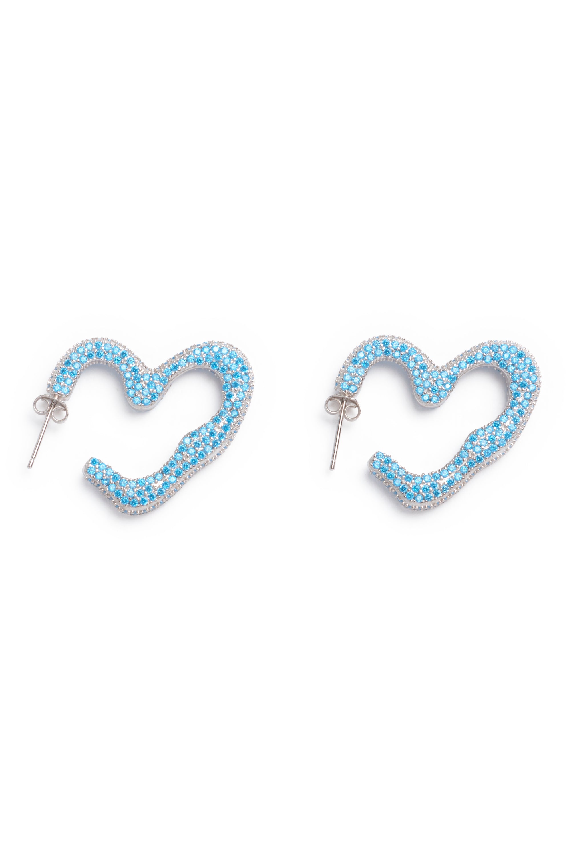 SOFT BLUE SUPER HEART HOOP