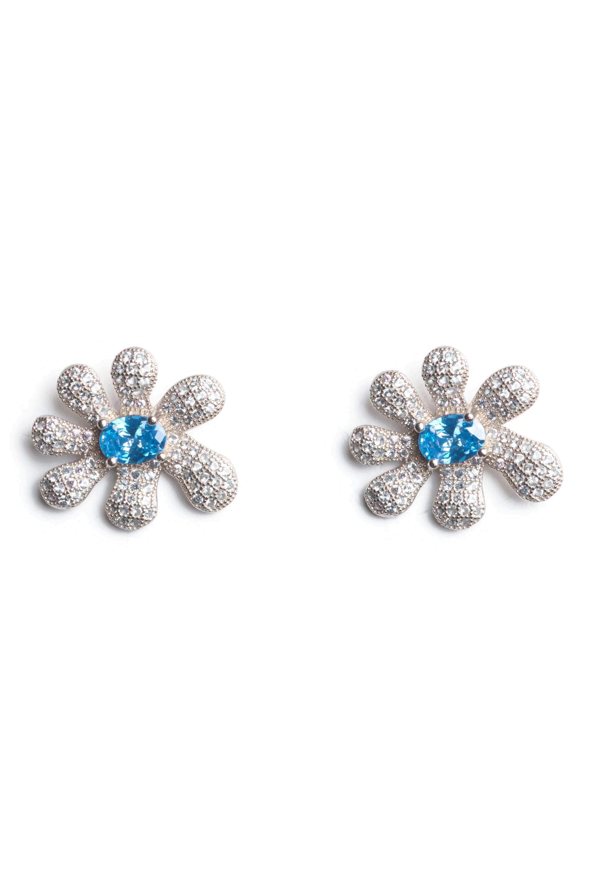 CLEAR SKY SQUASHED BLOSSOM EARRING