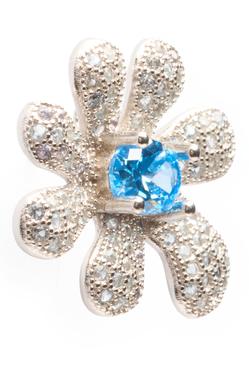 CLEAR SKY SQUASHED BLOSSOM EARRING
